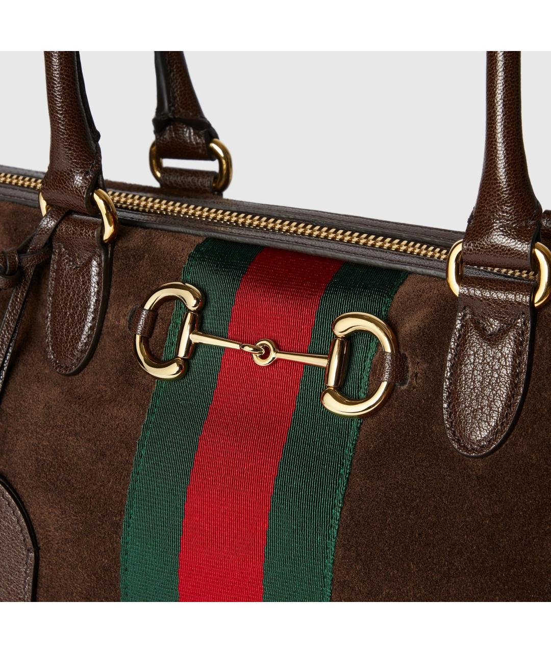 GUCCI Коричневая замшевая сумка через плечо, фото 8