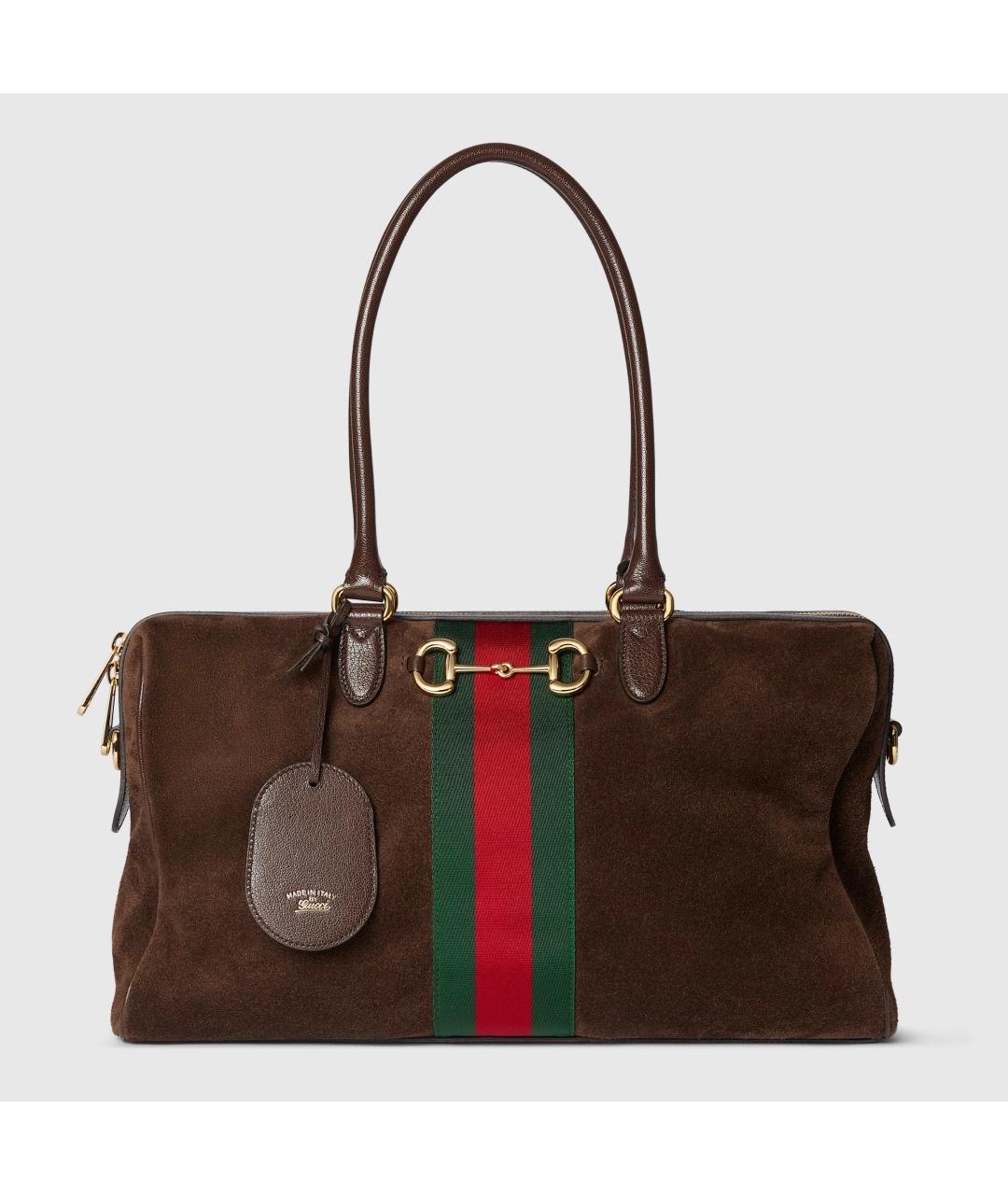 GUCCI Коричневая замшевая сумка через плечо, фото 9