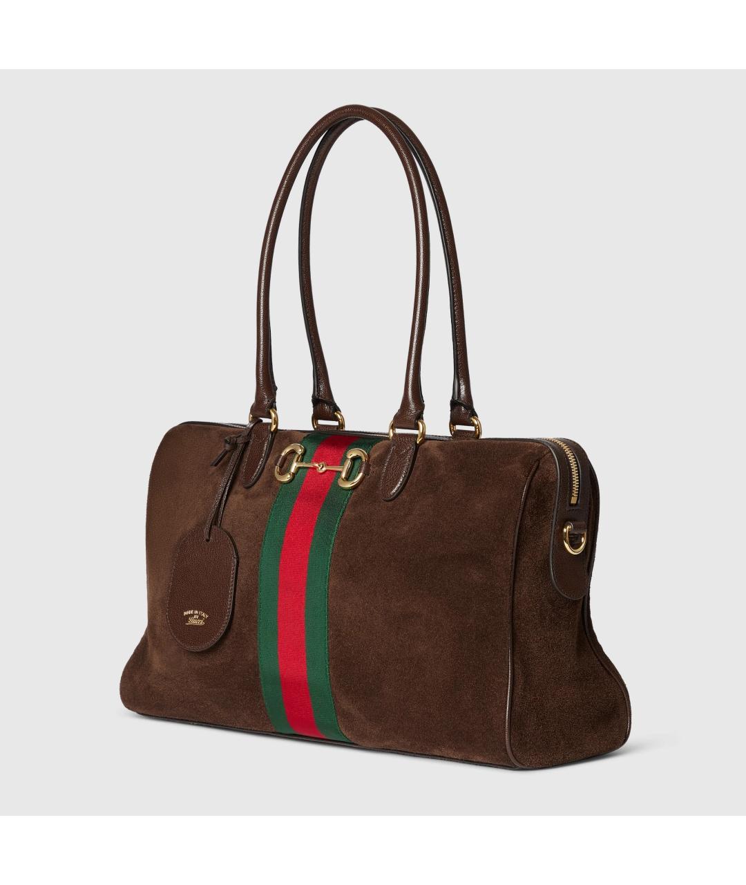 GUCCI Коричневая замшевая сумка через плечо, фото 2