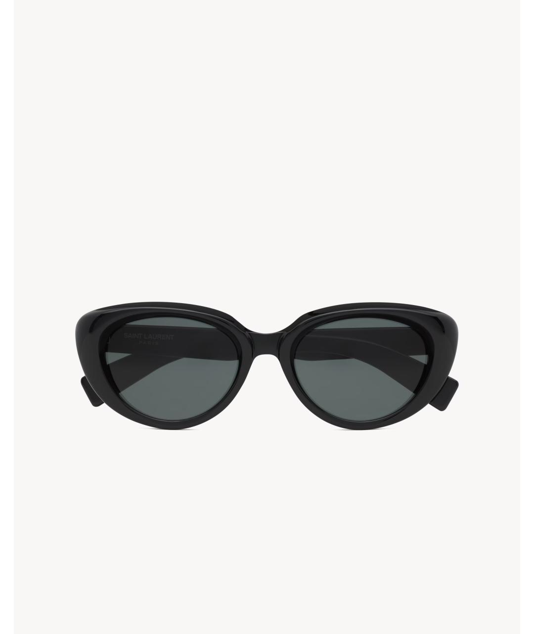 SAINT LAURENT Черные пластиковые солнцезащитные очки, фото 3