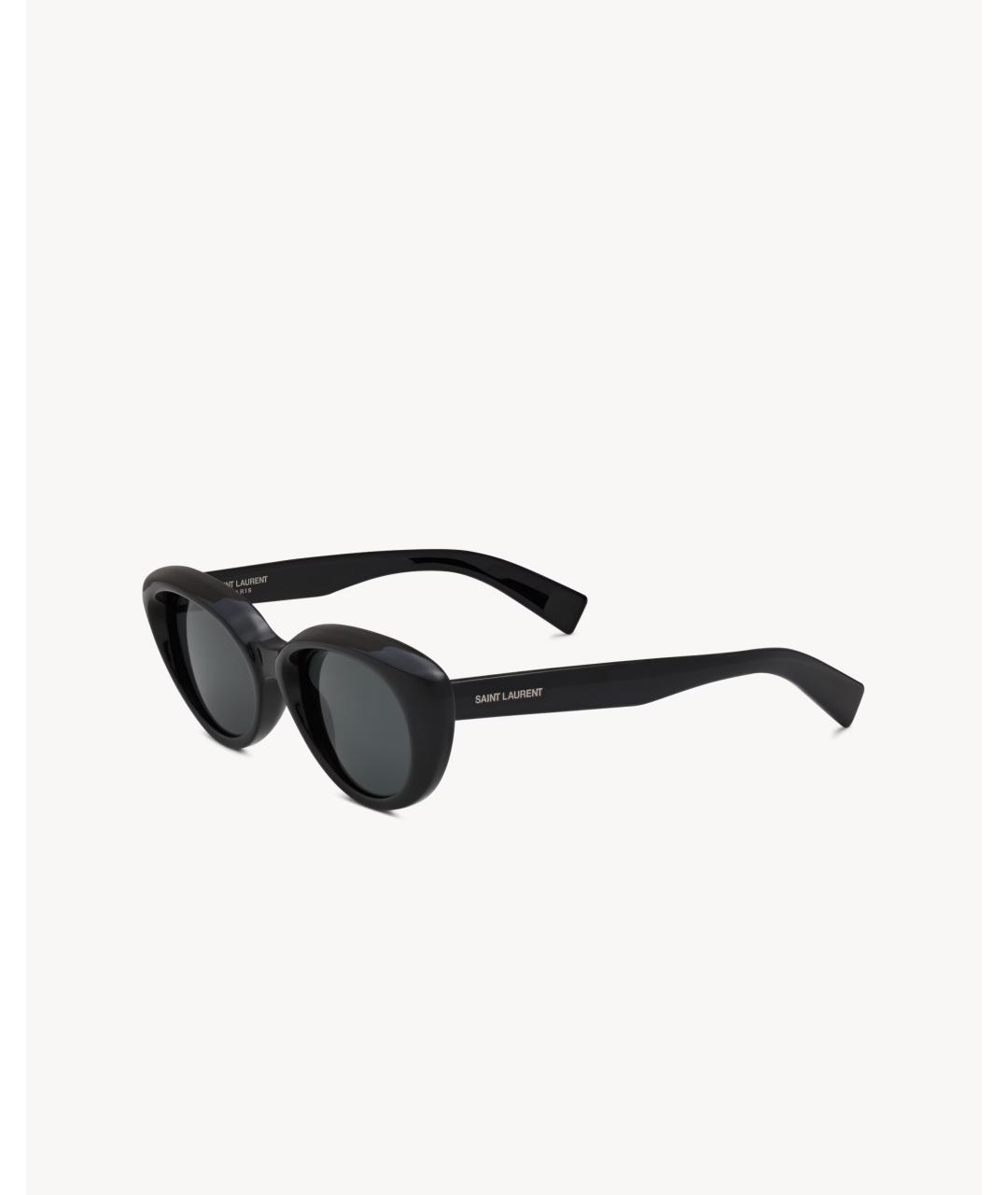 SAINT LAURENT Черные пластиковые солнцезащитные очки, фото 2