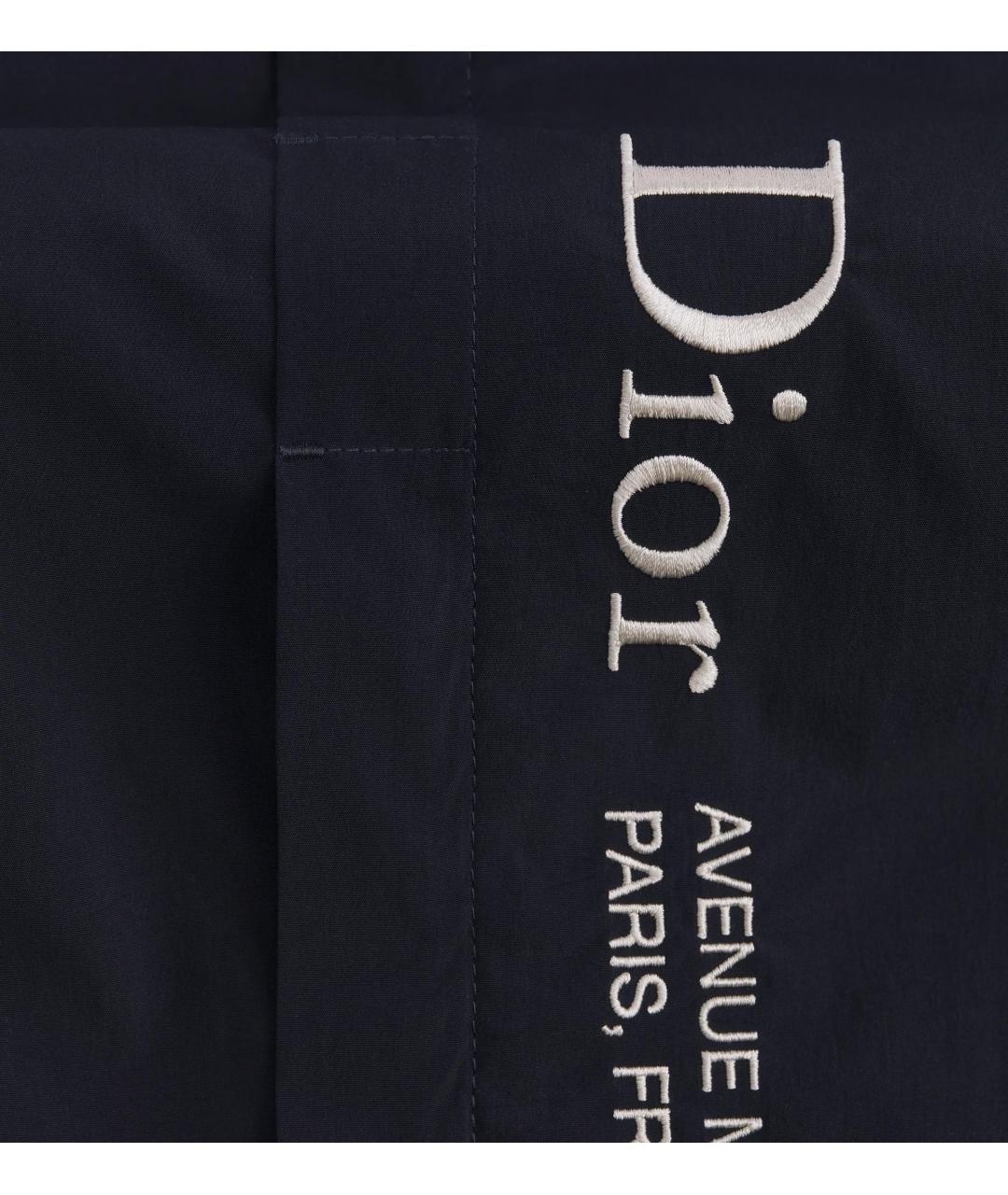 CHRISTIAN DIOR Темно-синие полиэстеровые повседневные брюки, фото 3