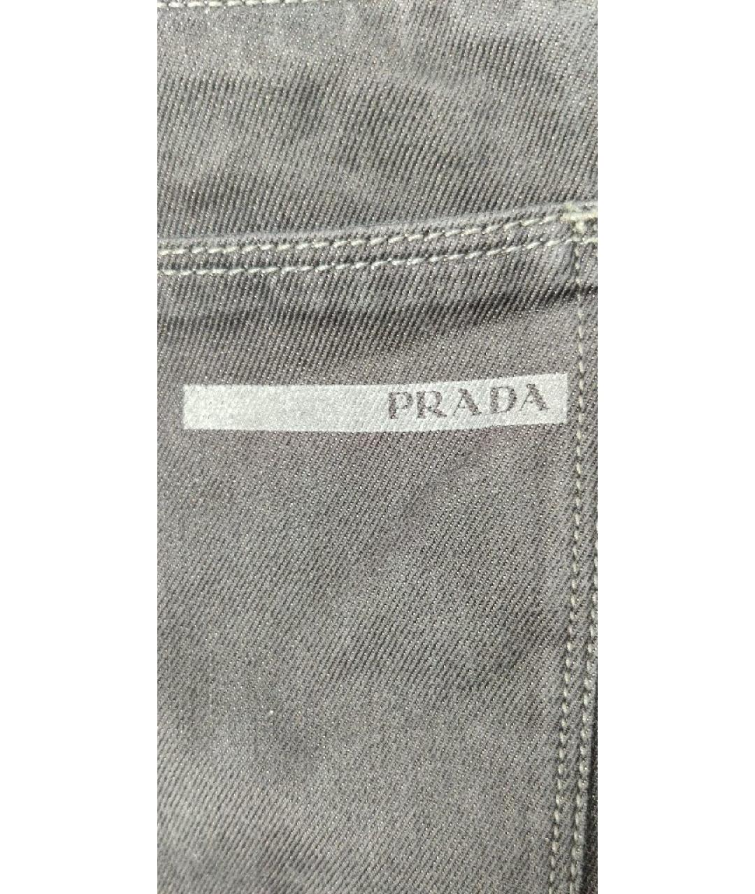 PRADA Темно-синие хлопковые джинсы скинни, фото 8