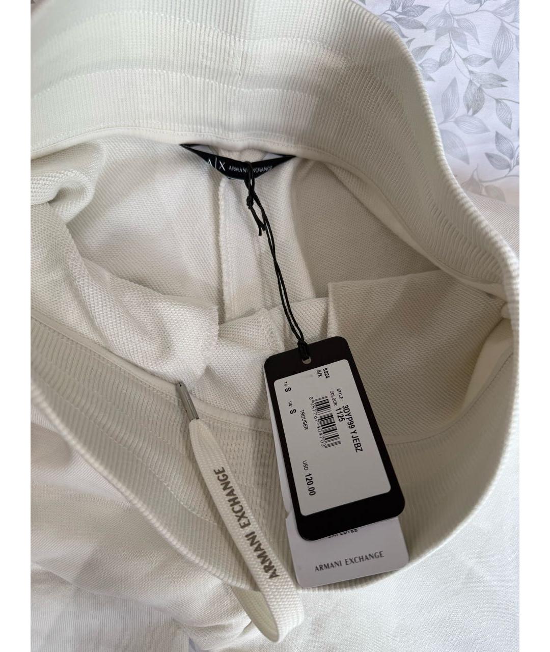 ARMANI EXCHANGE Белые хлопковые капри, фото 3