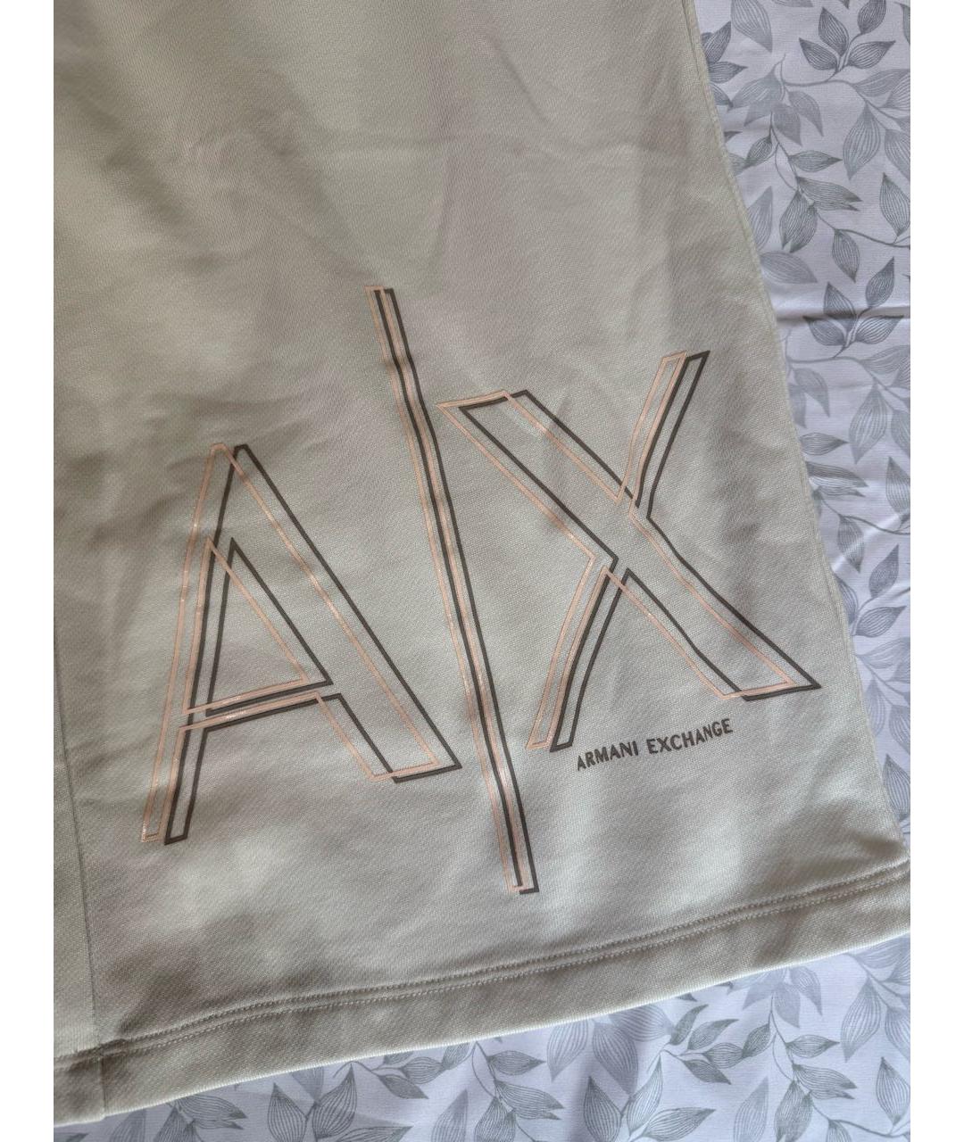 ARMANI EXCHANGE Белые хлопковые капри, фото 4
