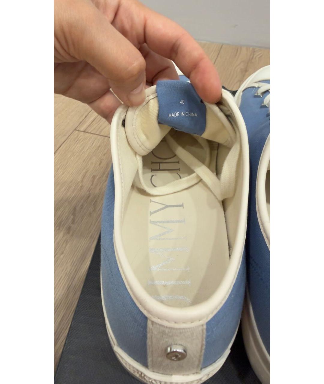 JIMMY CHOO Синие текстильные кеды, фото 5
