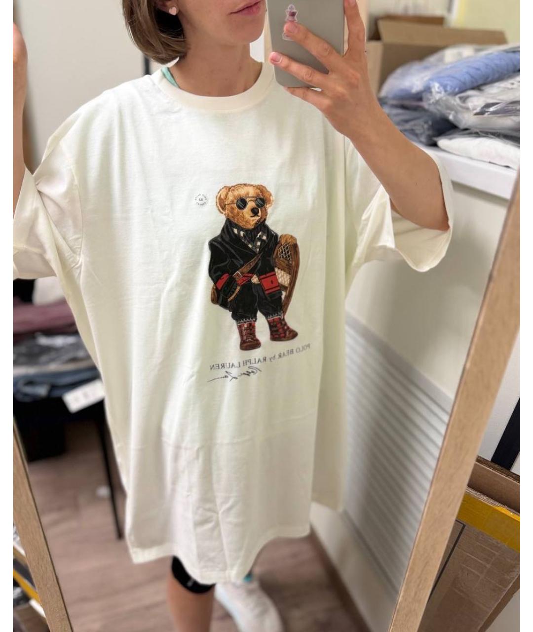 POLO RALPH LAUREN Белая хлопковая футболка, фото 3