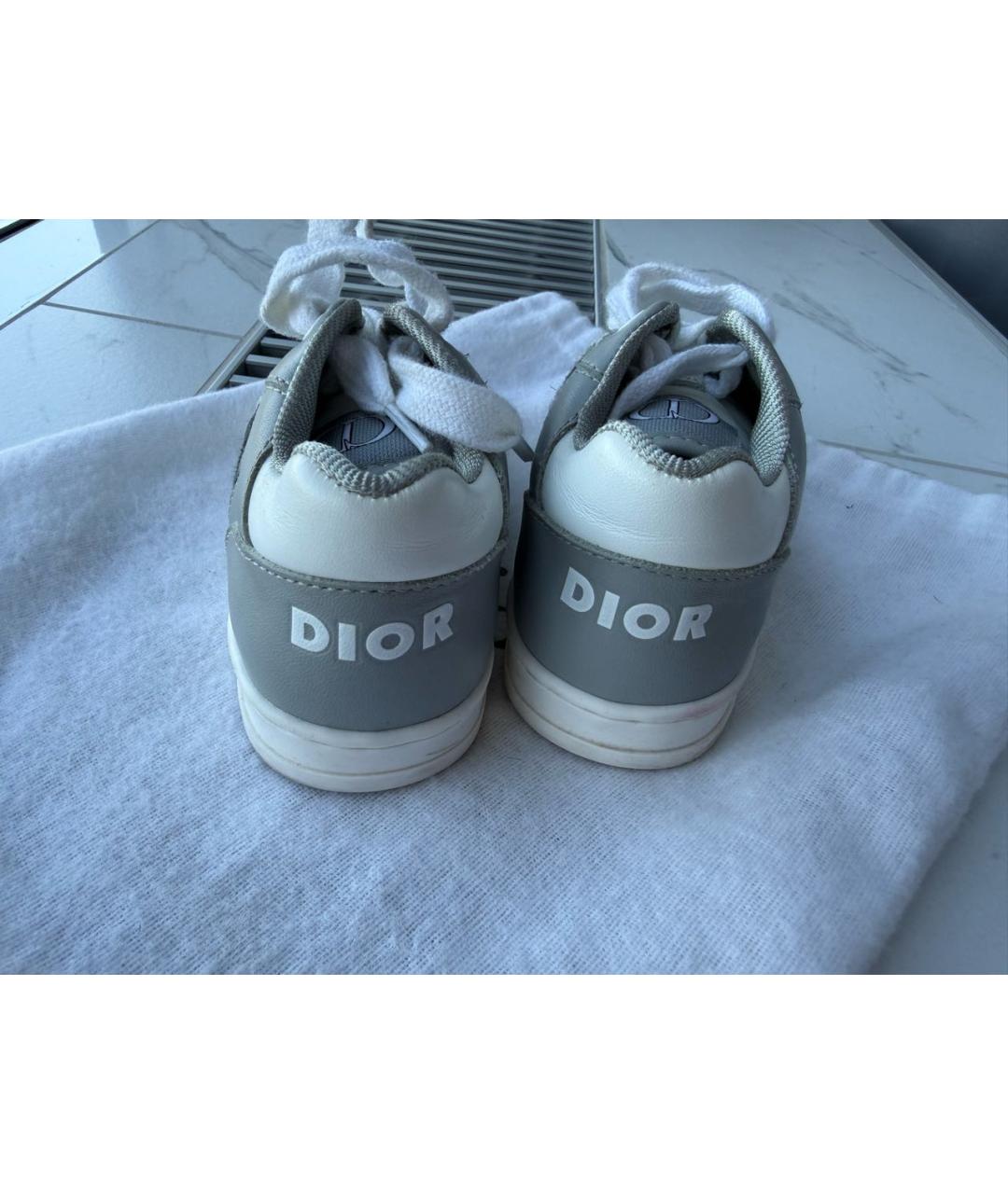BABY DIOR Серые кожаные кеды, фото 4