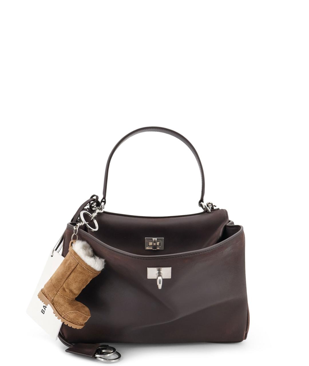 BALENCIAGA Коричневая кожаная сумка тоут, фото 1
