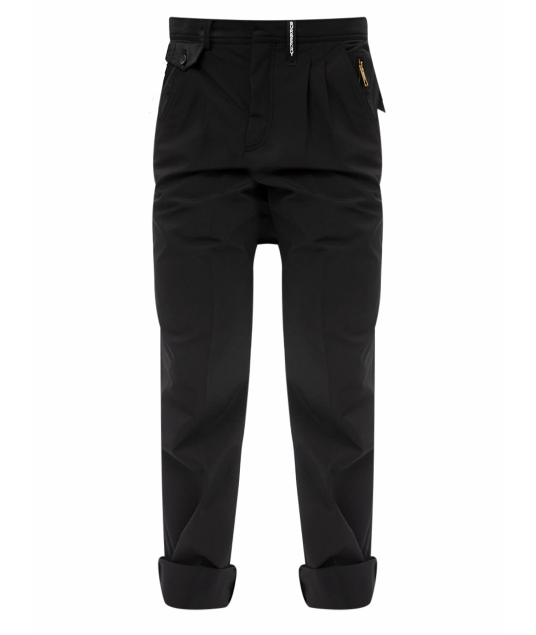 BURBERRY Черные полиэстеровые повседневные брюки, фото 1