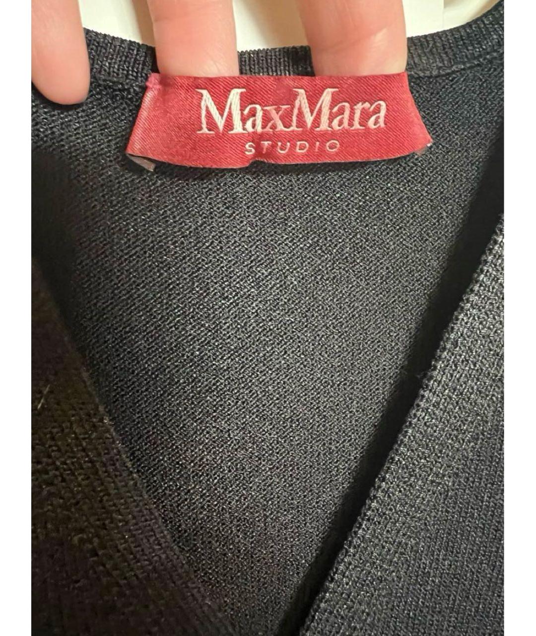 MAX MARA STUDIO Черная вискозная жилетка, фото 5