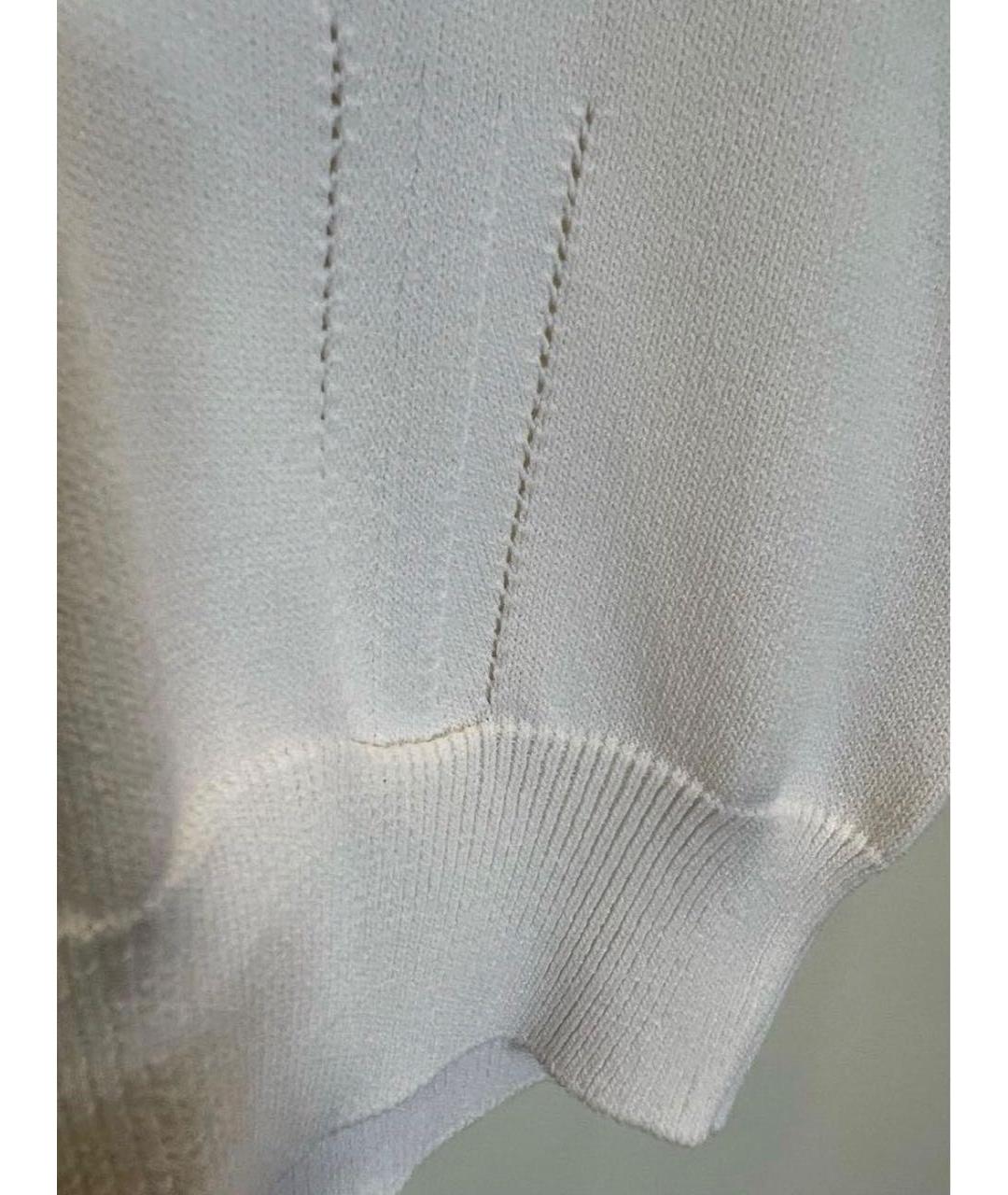 MAX MARA STUDIO Белая вискозная жилетка, фото 4