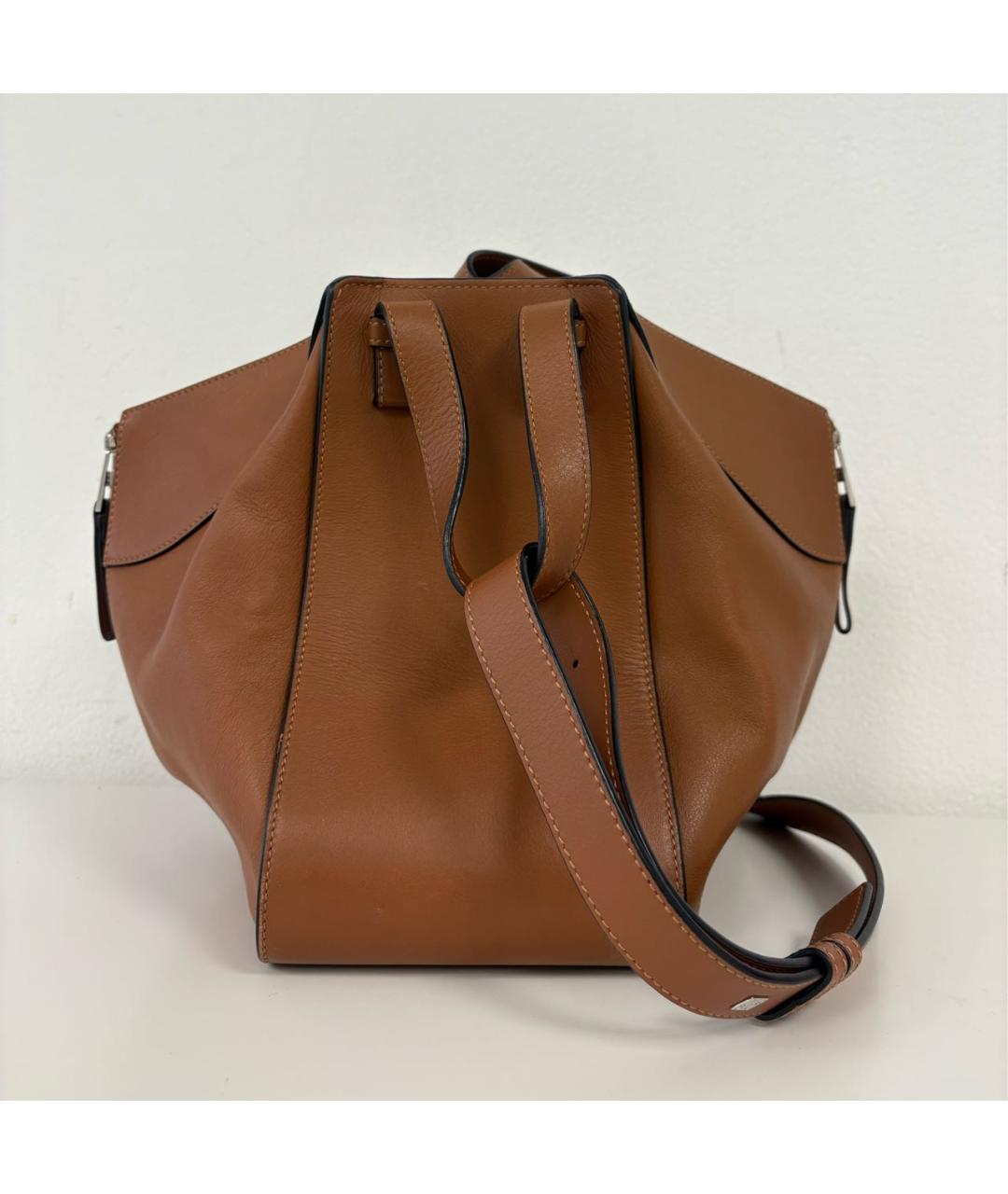 LOEWE Коричневая кожаная сумка через плечо, фото 2