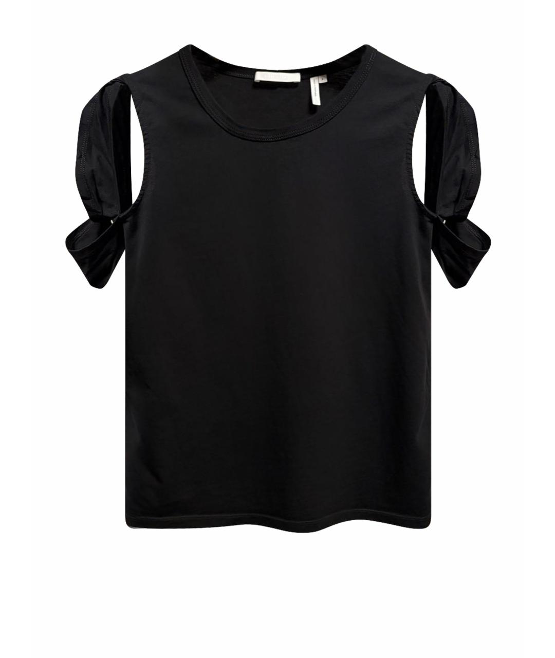 HELMUT LANG Черная хлопковая футболка, фото 1
