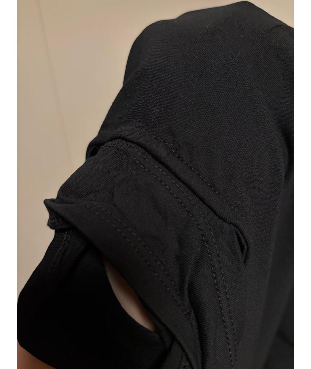 HELMUT LANG Черная хлопковая футболка, фото 5