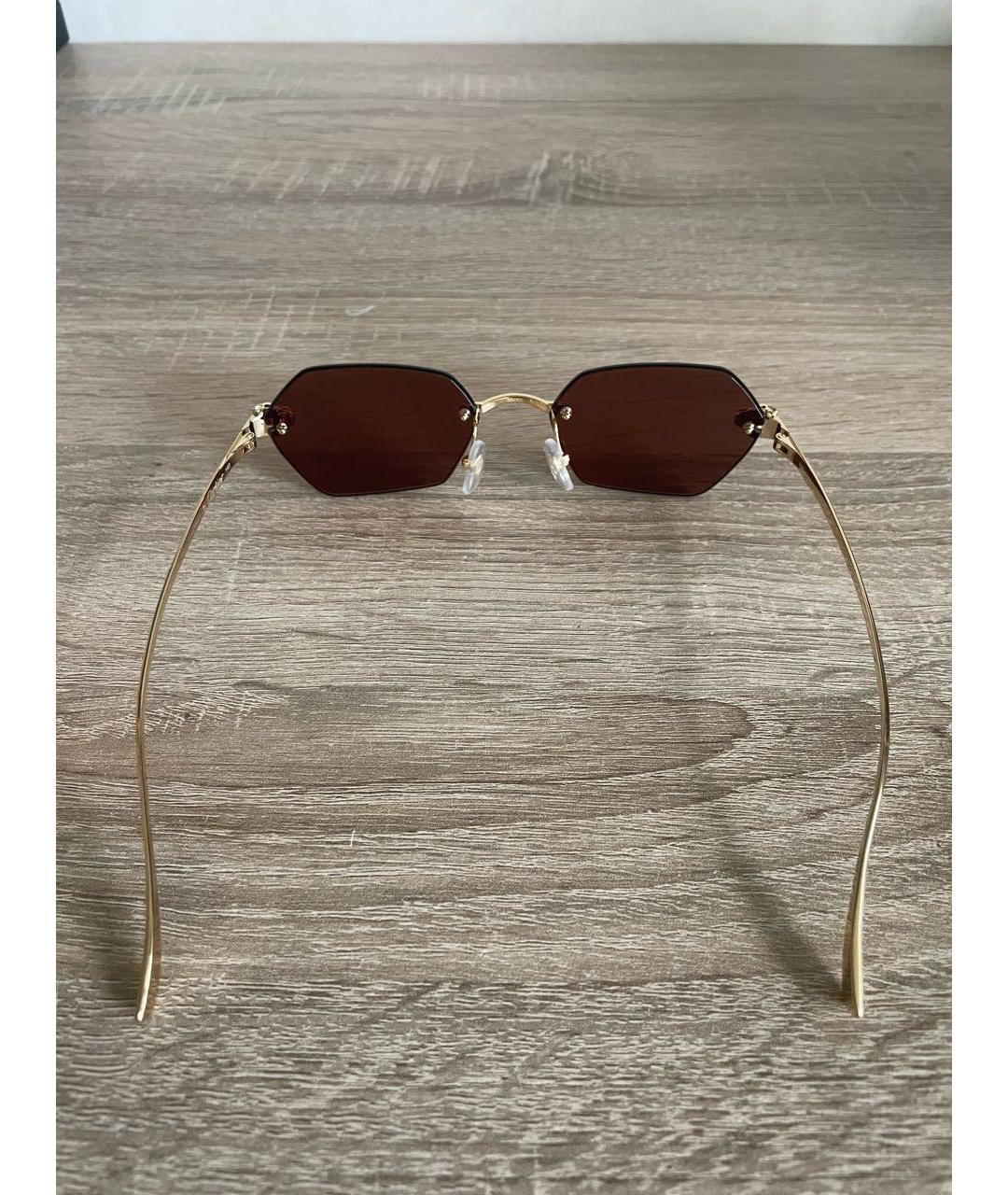CARTIER Золотые металлические солнцезащитные очки, фото 5