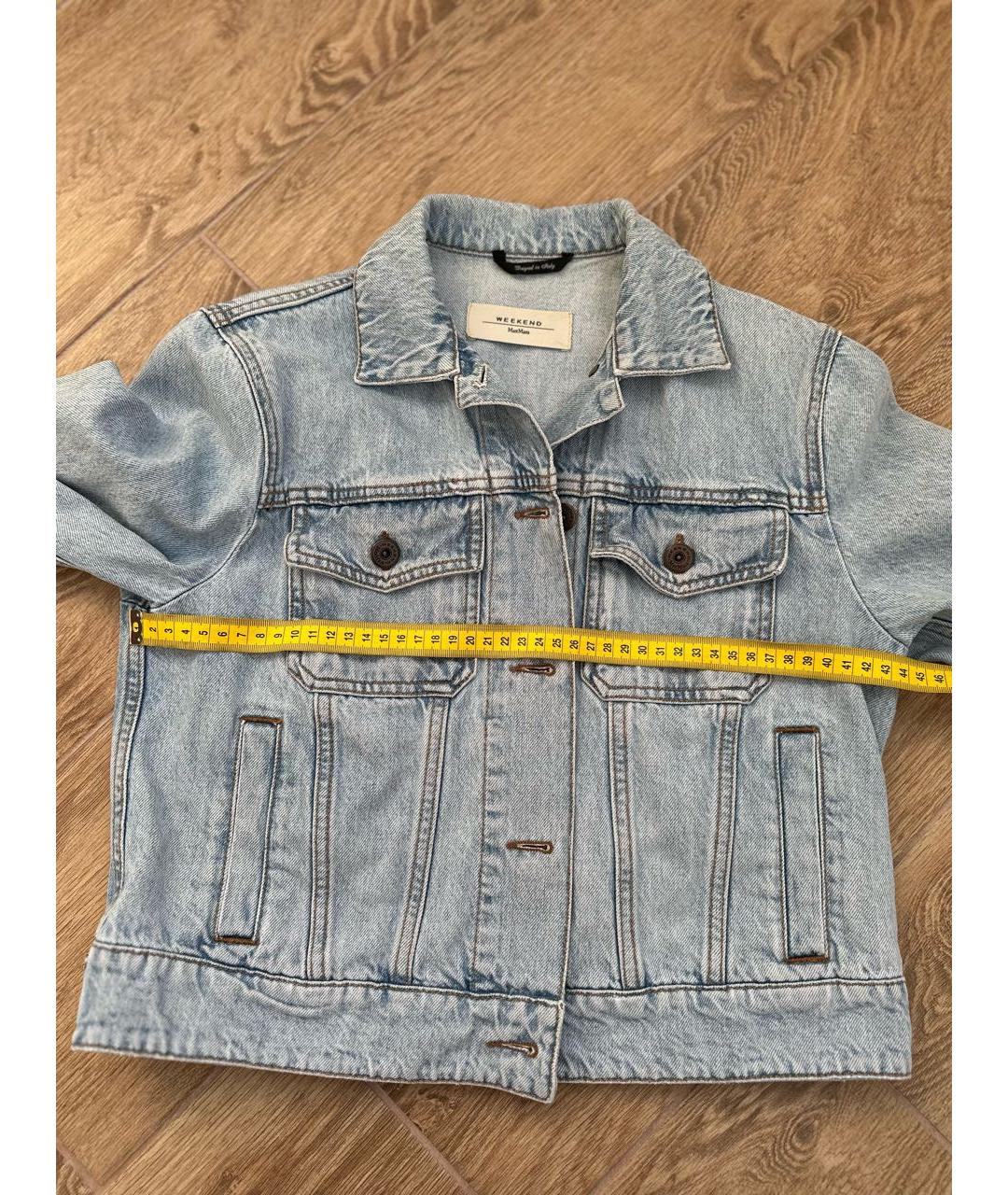 WEEKEND MAX MARA Голубая деним куртка, фото 4