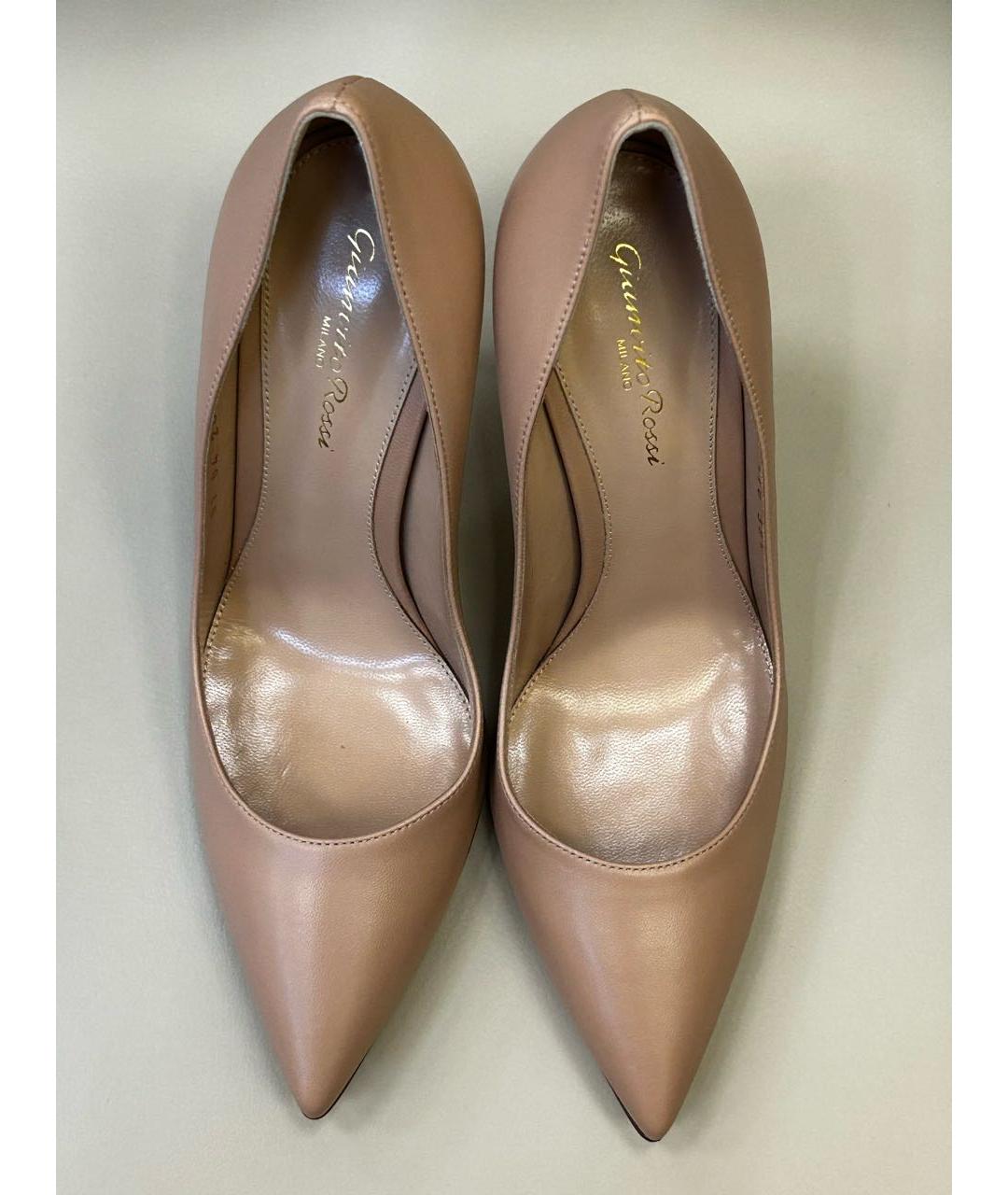 GIANVITO ROSSI Бежевые кожаные туфли, фото 3