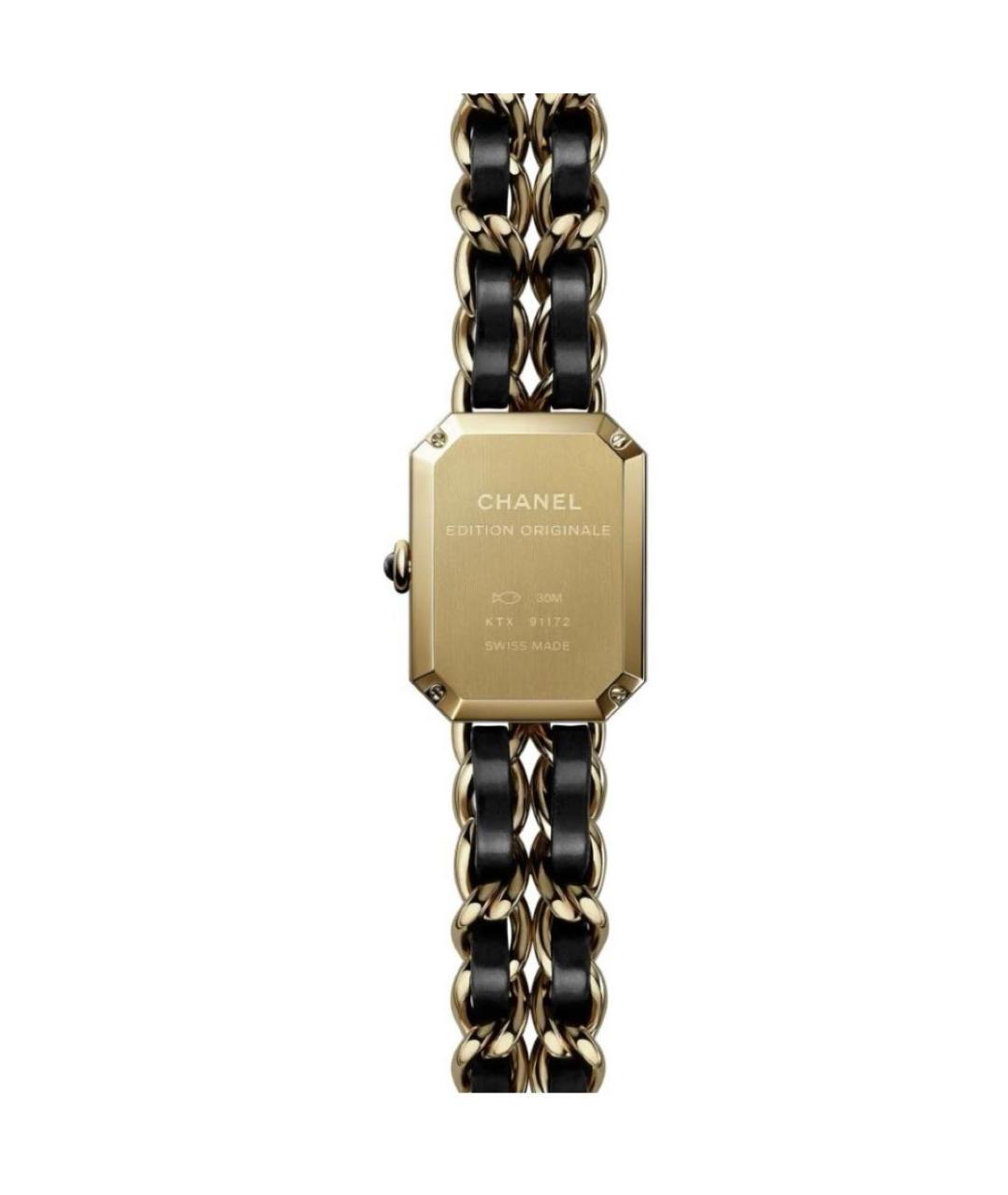 CHANEL Золотые кожаные часы, фото 2