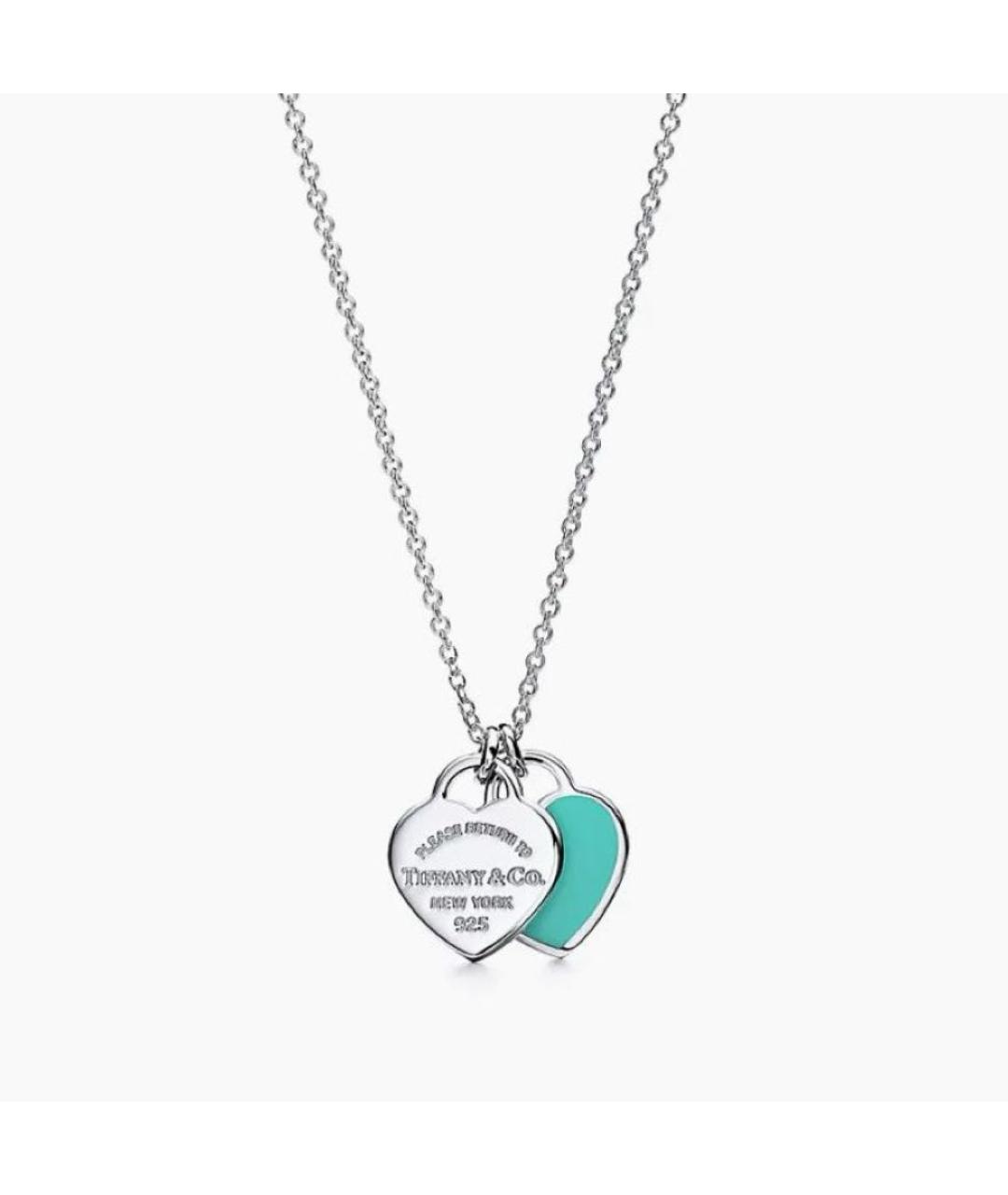 TIFFANY&CO Бирюзовая серебряная подвеска, фото 4
