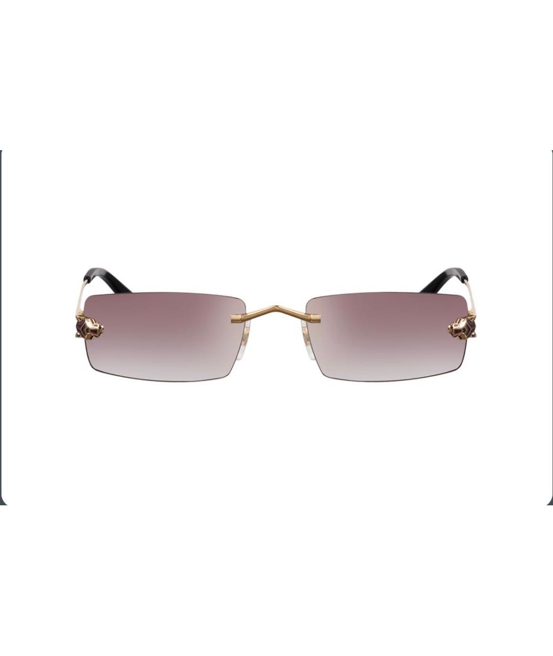 CARTIER Золотые металлические солнцезащитные очки, фото 9