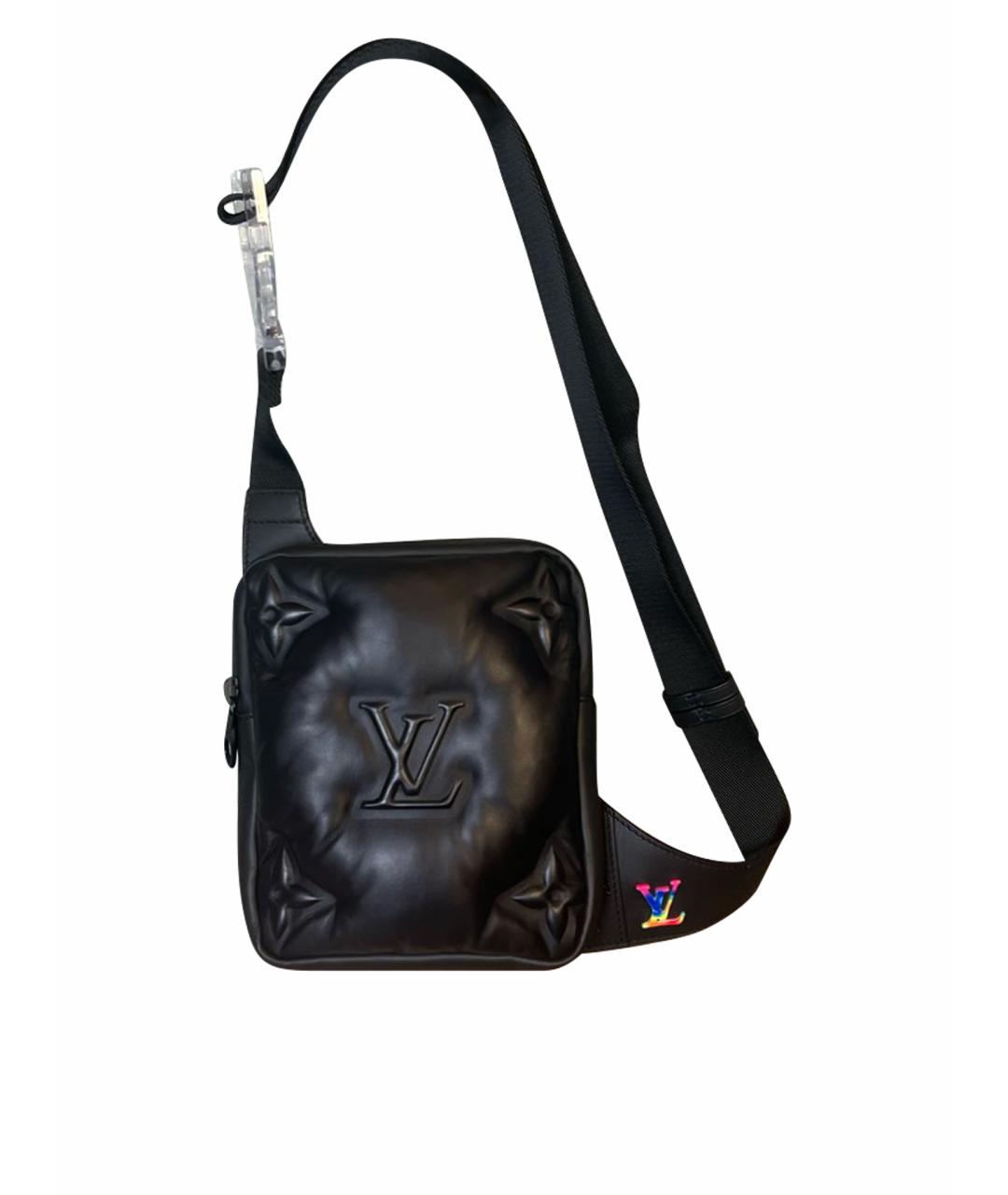 LOUIS VUITTON Черная кожаная сумка через плечо, фото 1