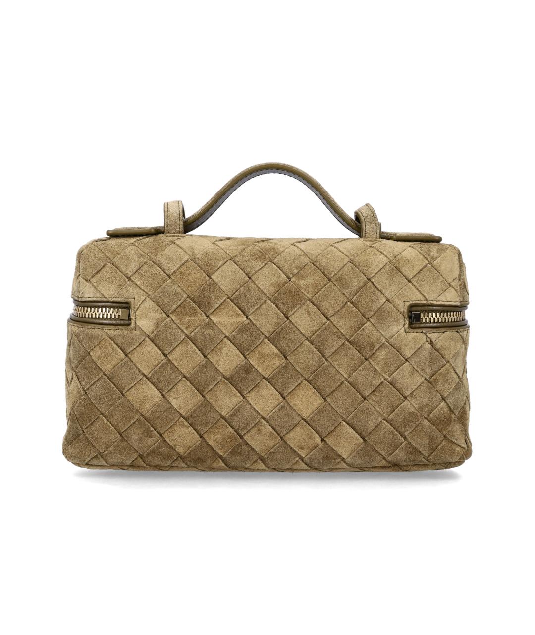 BOTTEGA VENETA Коричневая замшевая сумка через плечо, фото 3
