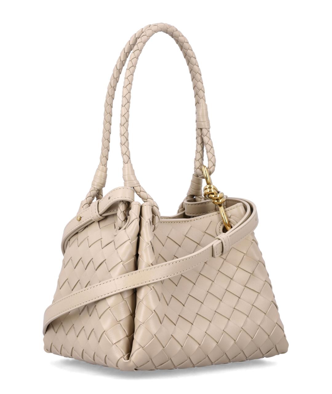 BOTTEGA VENETA Бежевая кожаная сумка тоут, фото 2