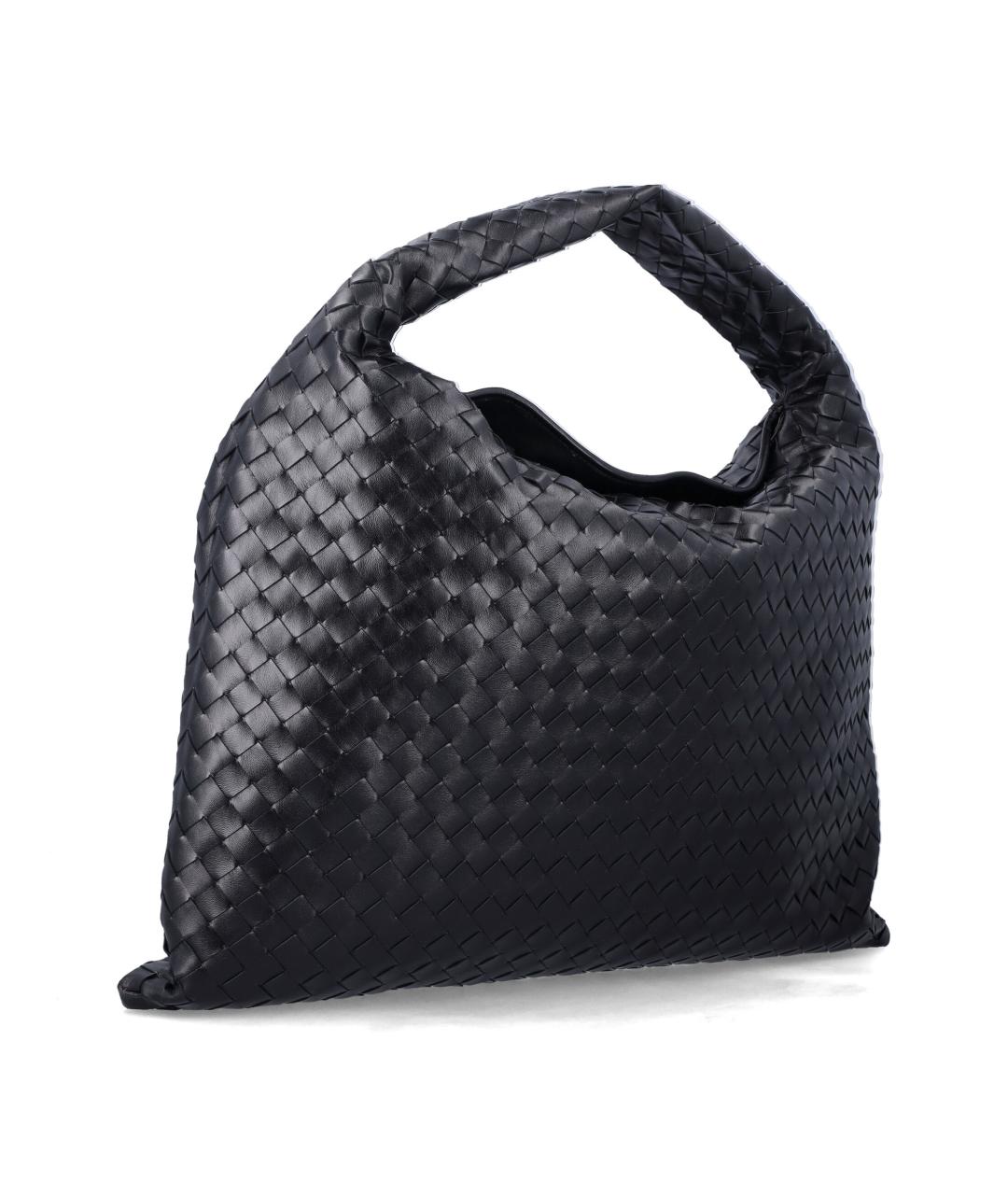 BOTTEGA VENETA Черная кожаная сумка через плечо, фото 2