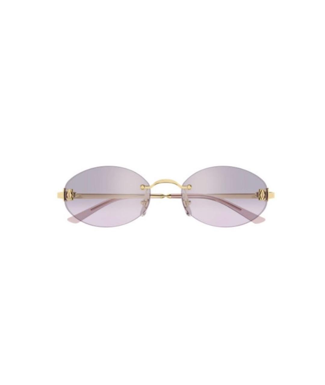 CARTIER Золотые металлические солнцезащитные очки, фото 1