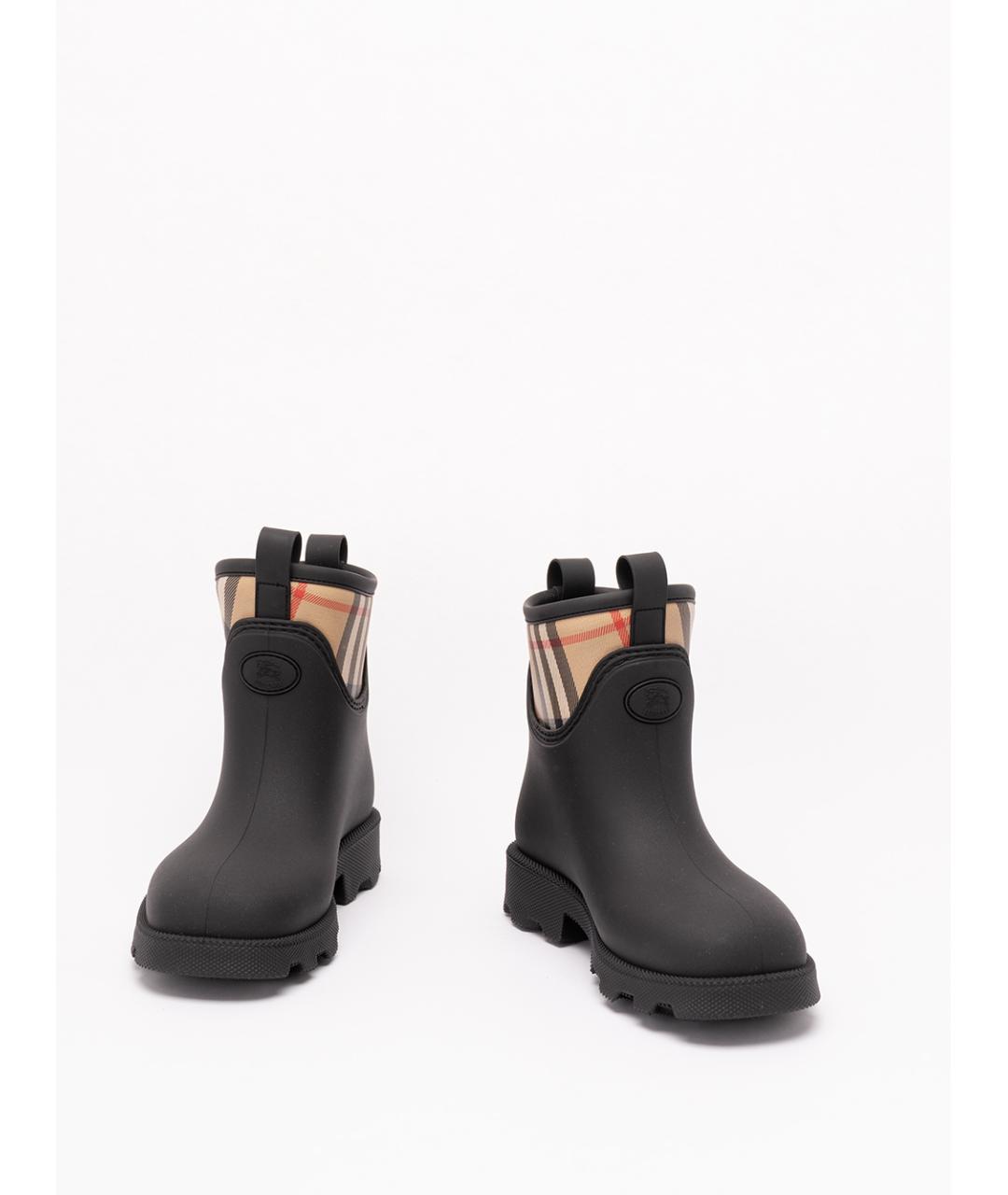 BURBERRY Черные резиновые сапоги, фото 2
