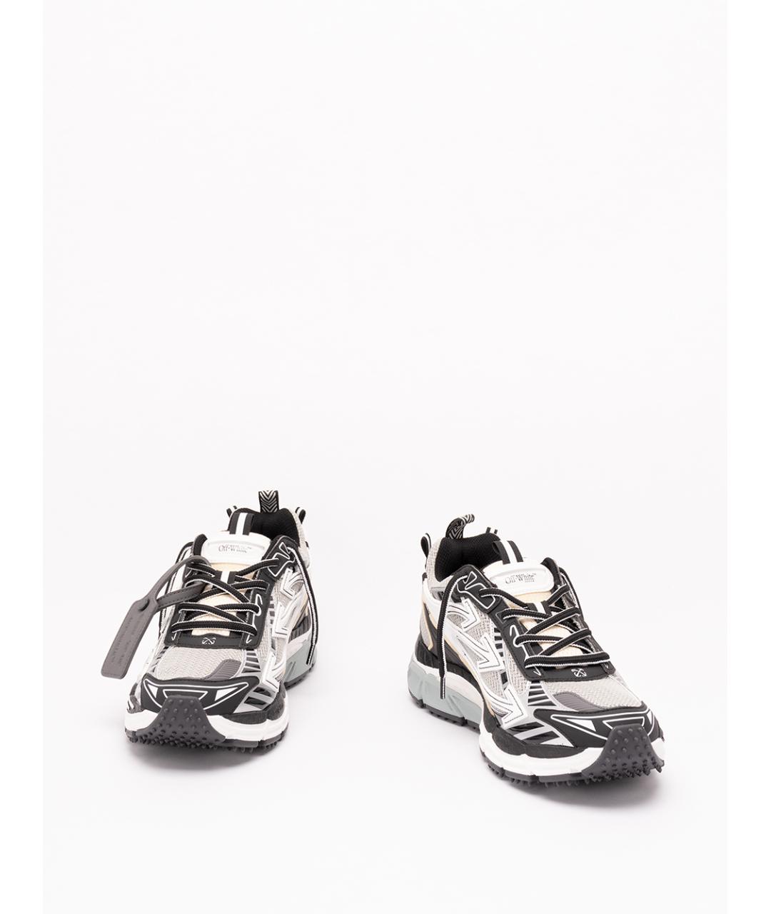 OFF-WHITE Серые синтетические низкие кроссовки / кеды, фото 2