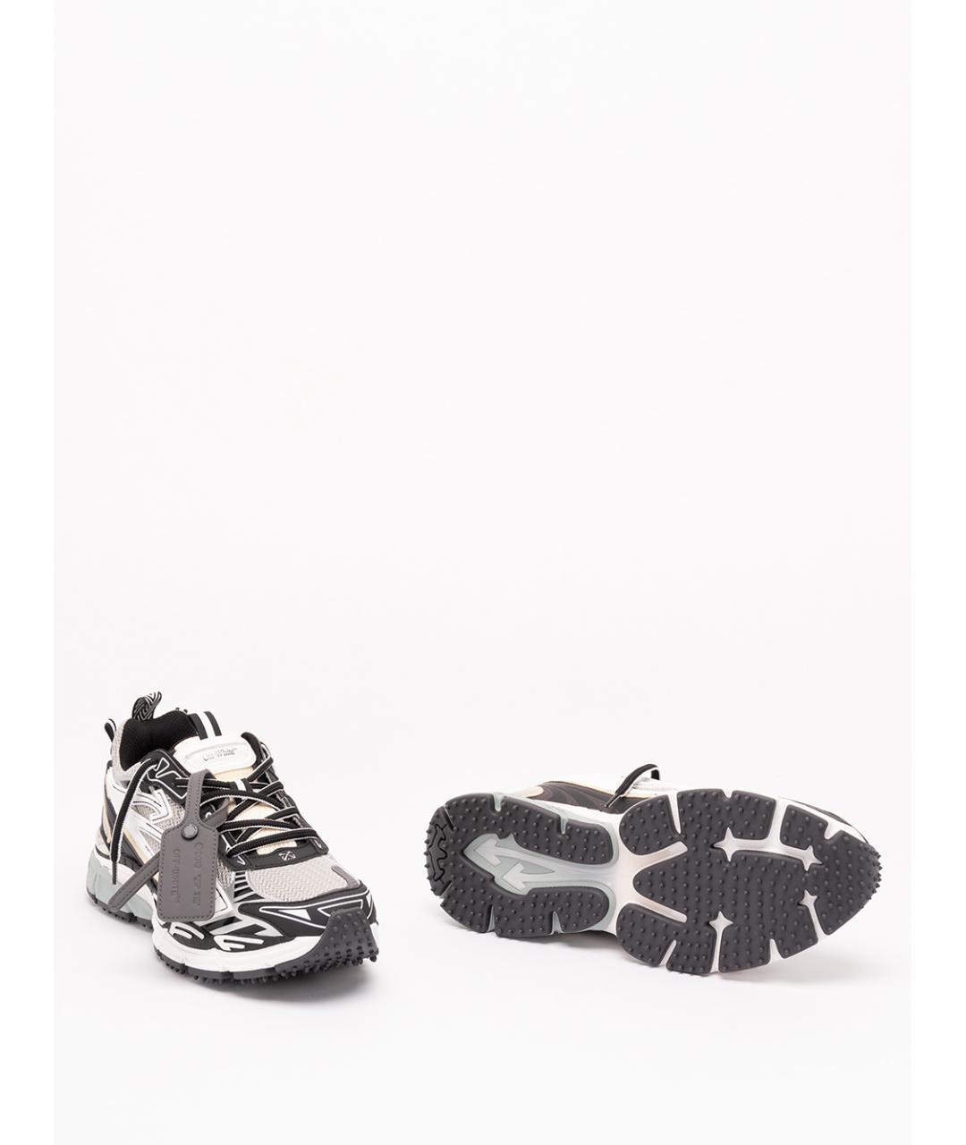 OFF-WHITE Серые синтетические низкие кроссовки / кеды, фото 4