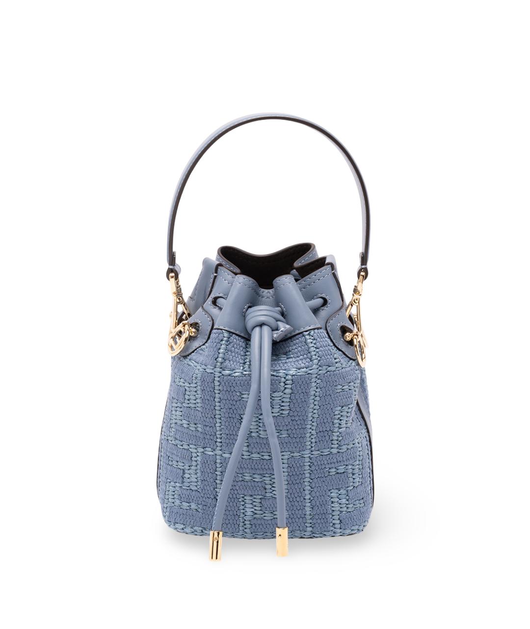 FENDI Синяя хлопковая сумка через плечо, фото 1