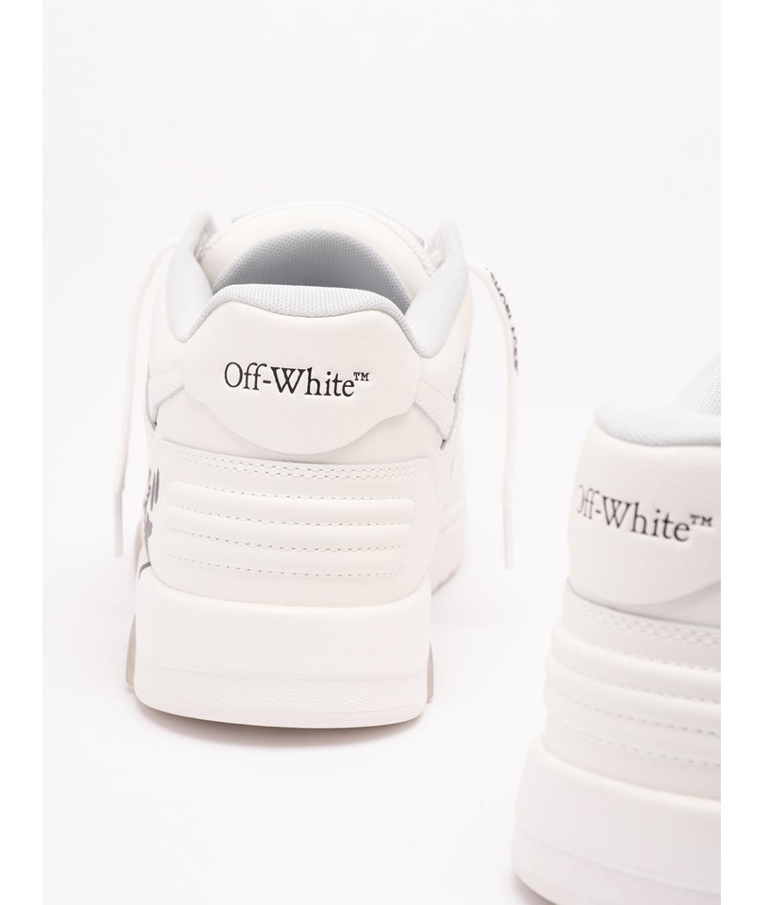 OFF-WHITE Белые кожаные низкие кроссовки / кеды, фото 6