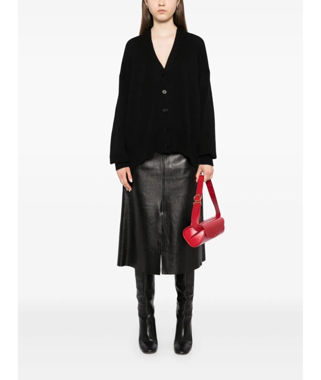 JIL SANDER Черный кашемировый кардиган, фото 2
