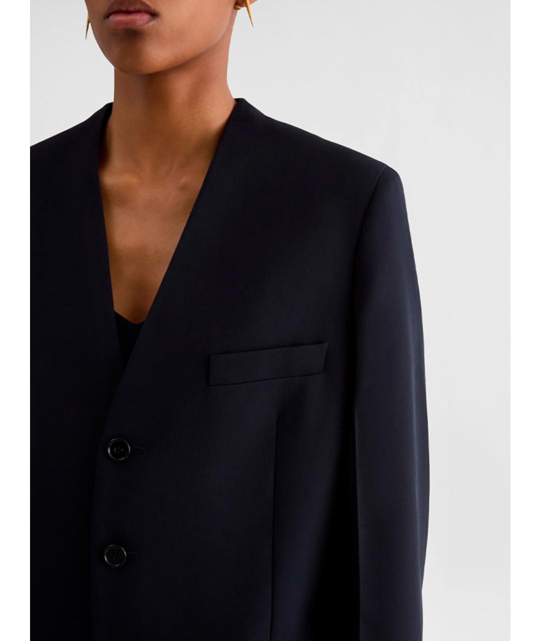 JIL SANDER Черный шерстяной жакет/пиджак, фото 5