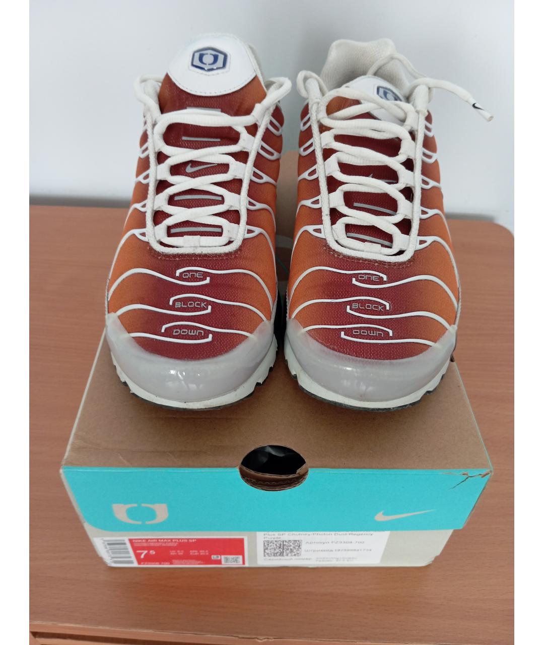 NIKE Оранжевые высокие кроссовки / кеды, фото 4