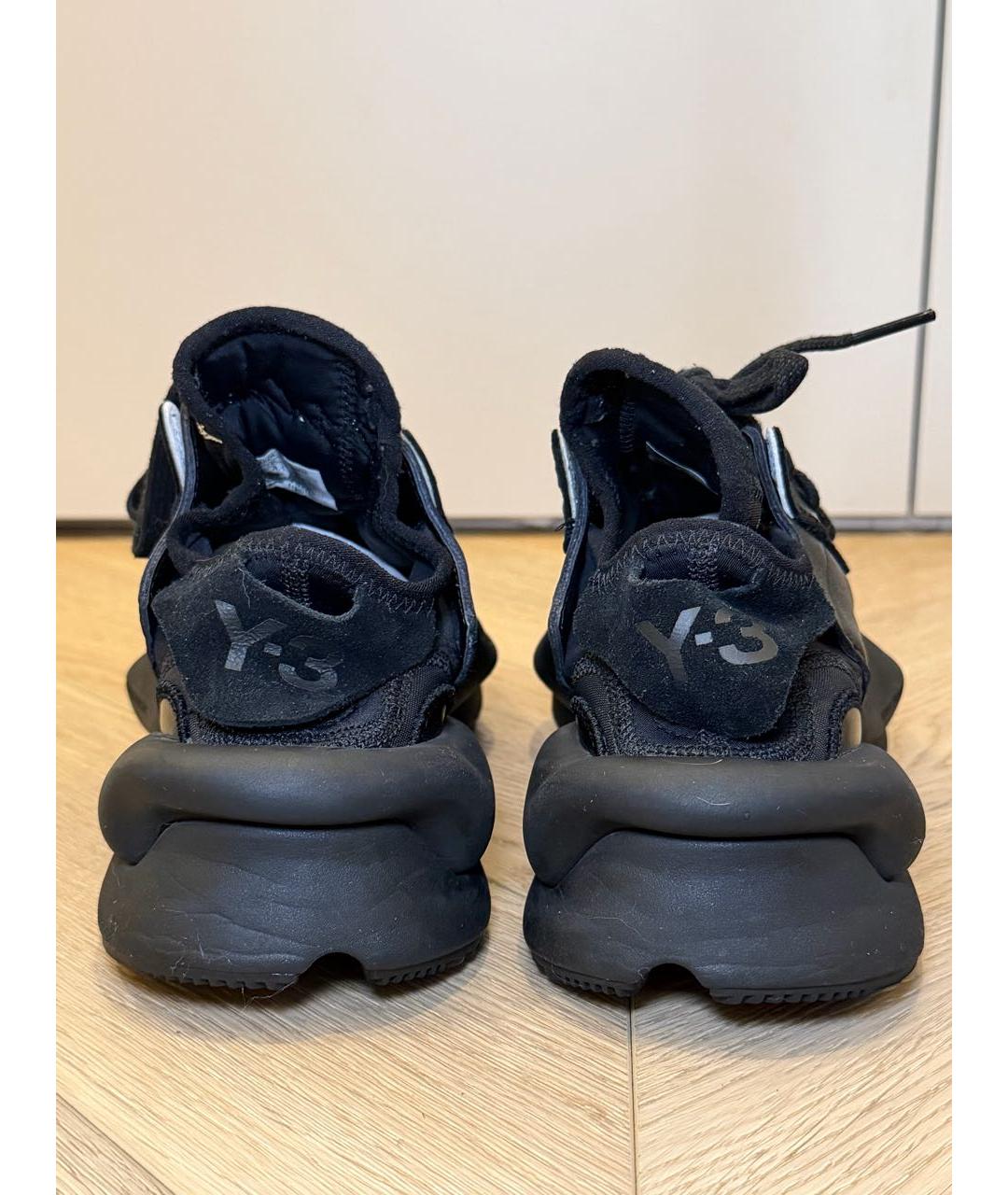 Y-3 Черные кожаные кроссовки, фото 4