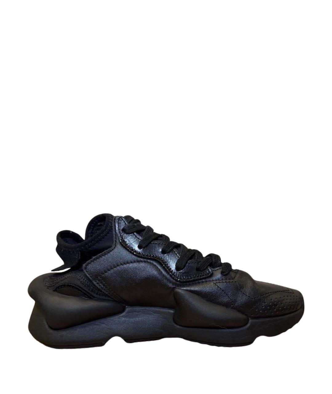 Y-3 Черные кожаные кроссовки, фото 1