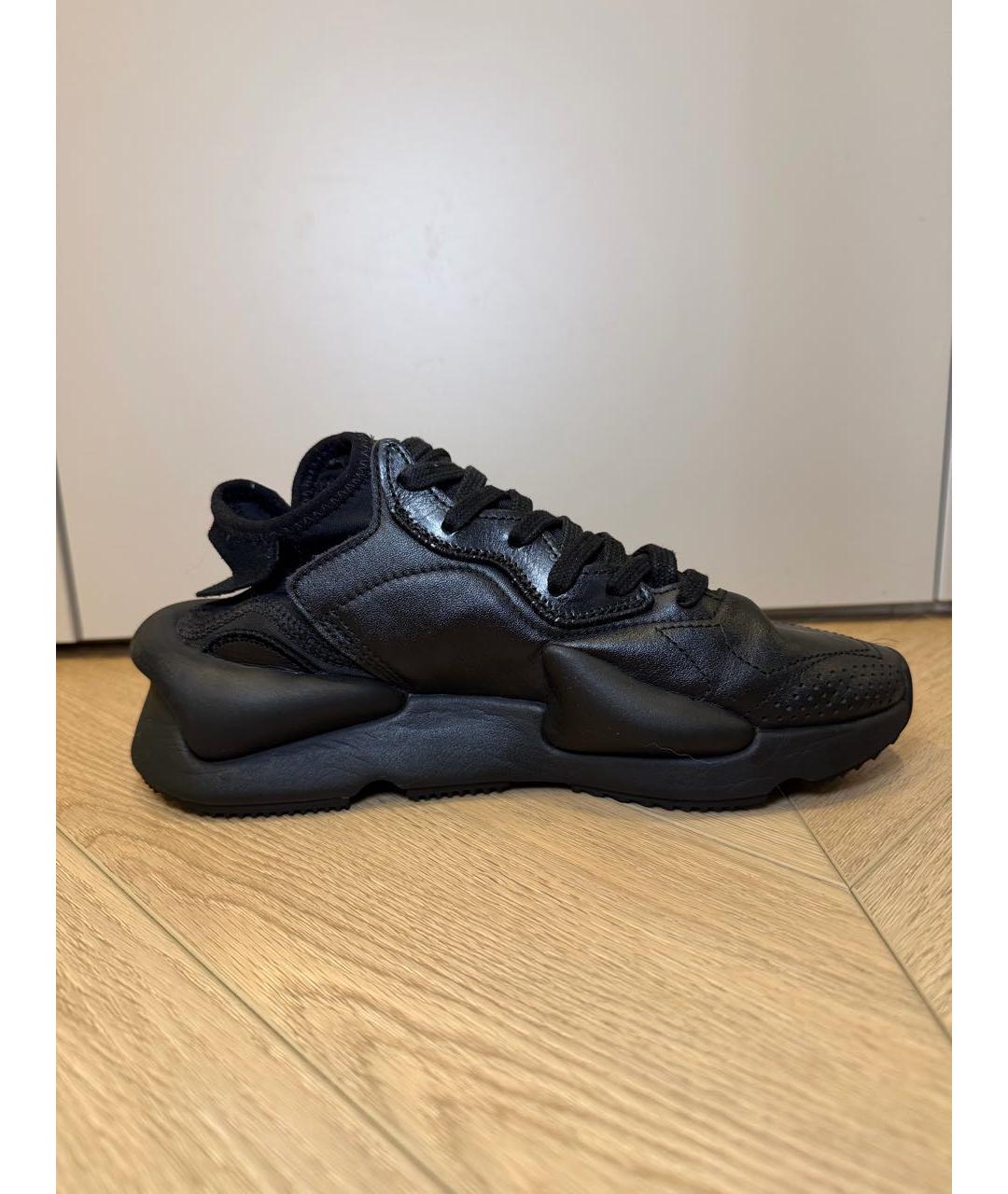 Y-3 Черные кожаные кроссовки, фото 6