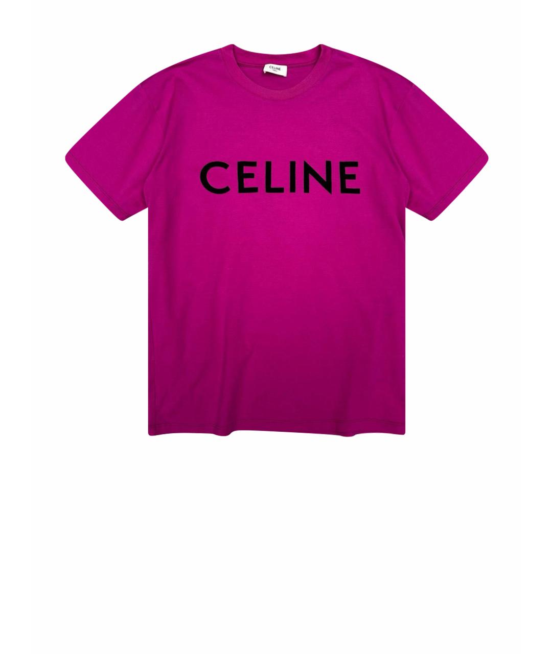 CELINE Розовая хлопковая майка, фото 1