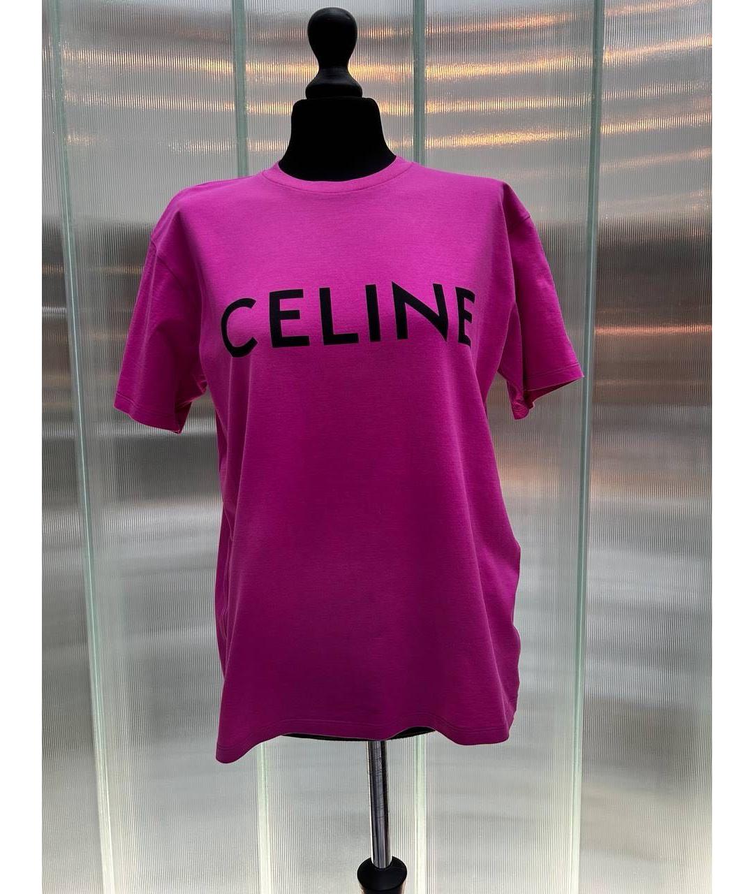 CELINE Розовая хлопковая майка, фото 7