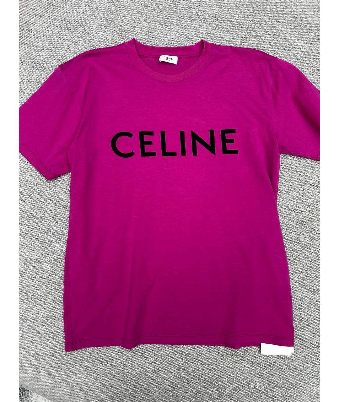 CELINE Розовая хлопковая майка, фото 3
