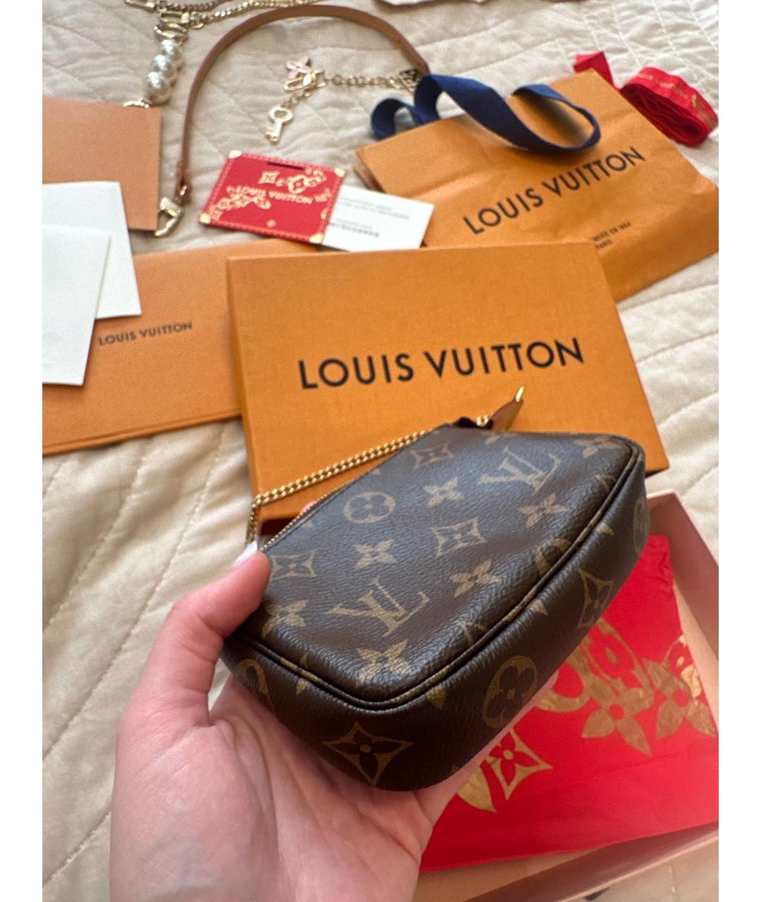 LOUIS VUITTON Коричневая сумка через плечо, фото 7