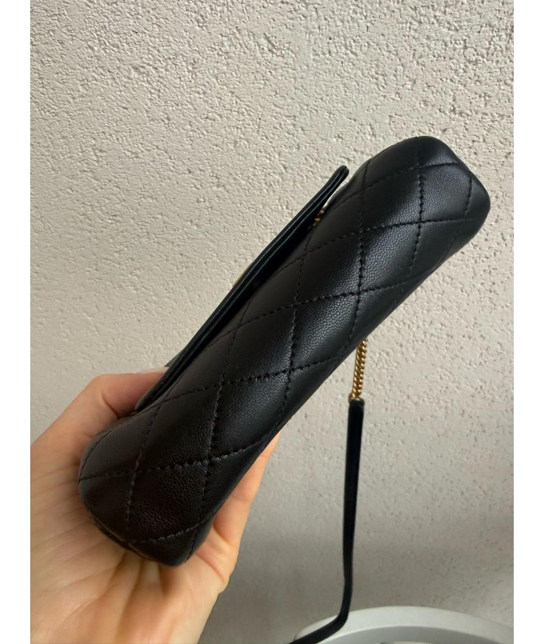 SAINT LAURENT Черная кожаная сумка через плечо, фото 3