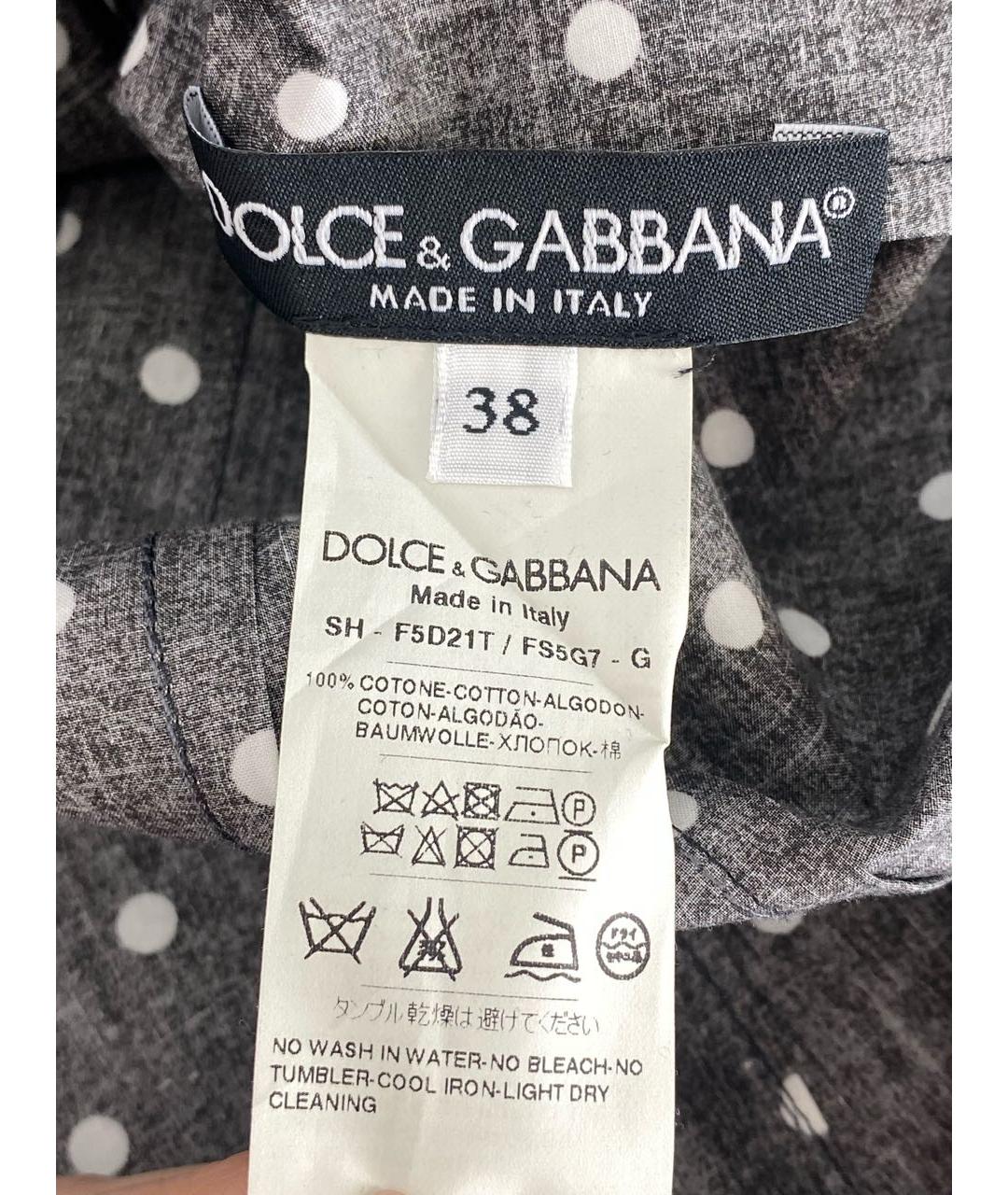 DOLCE&GABBANA Черная хлопковая блузы, фото 7