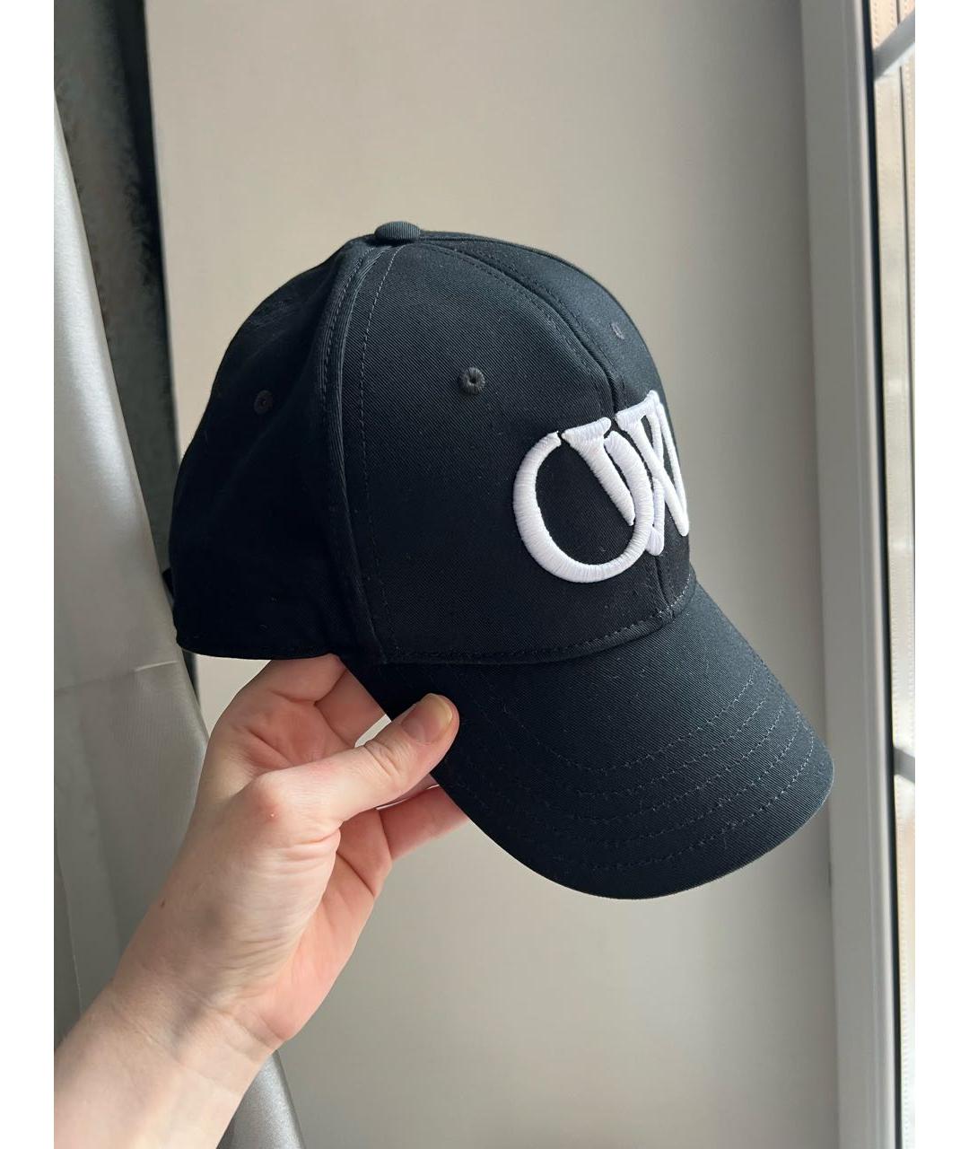 OFF-WHITE Черная хлопковая кепка/бейсболка, фото 3