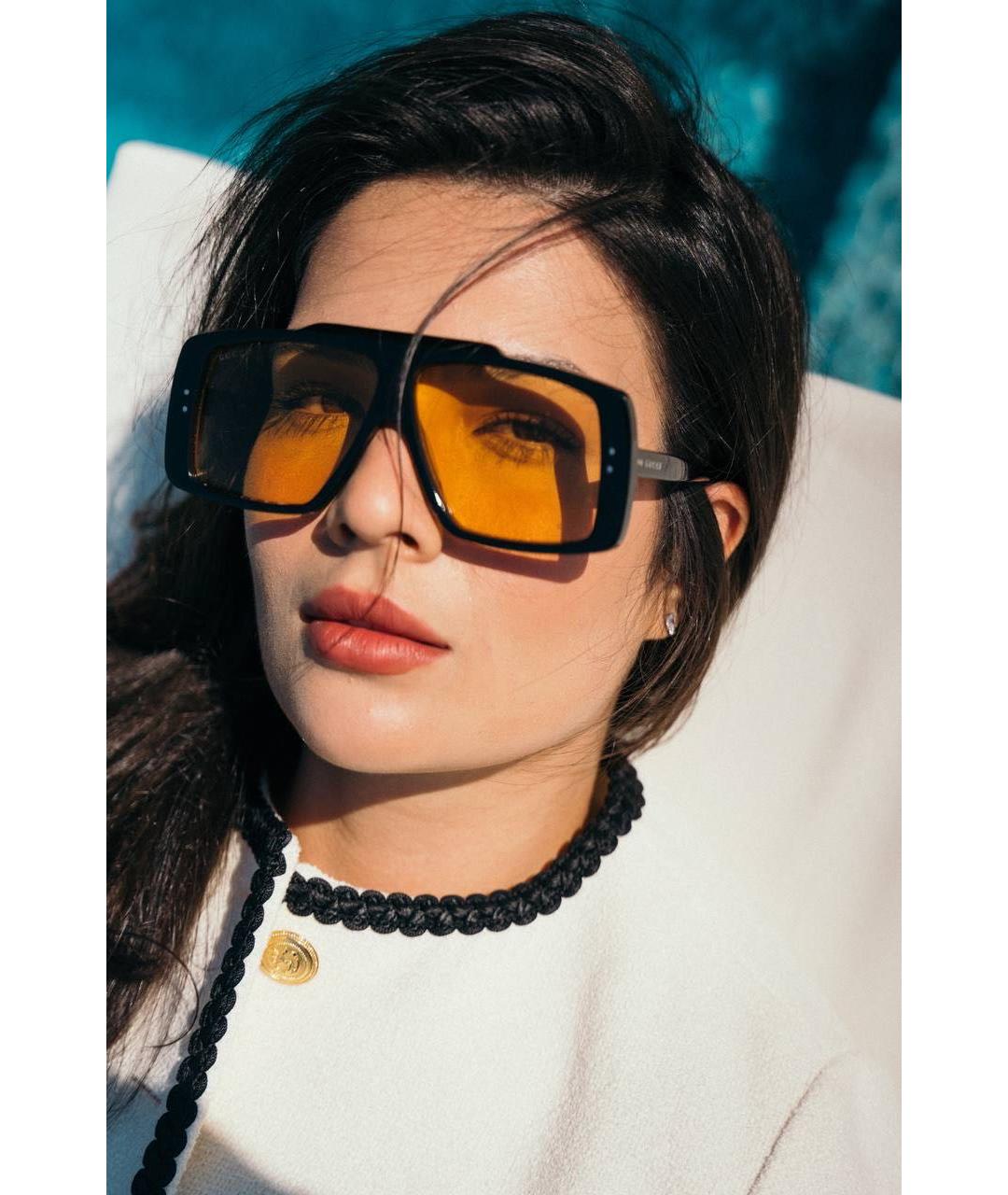 GUCCI Черные пластиковые солнцезащитные очки, фото 2