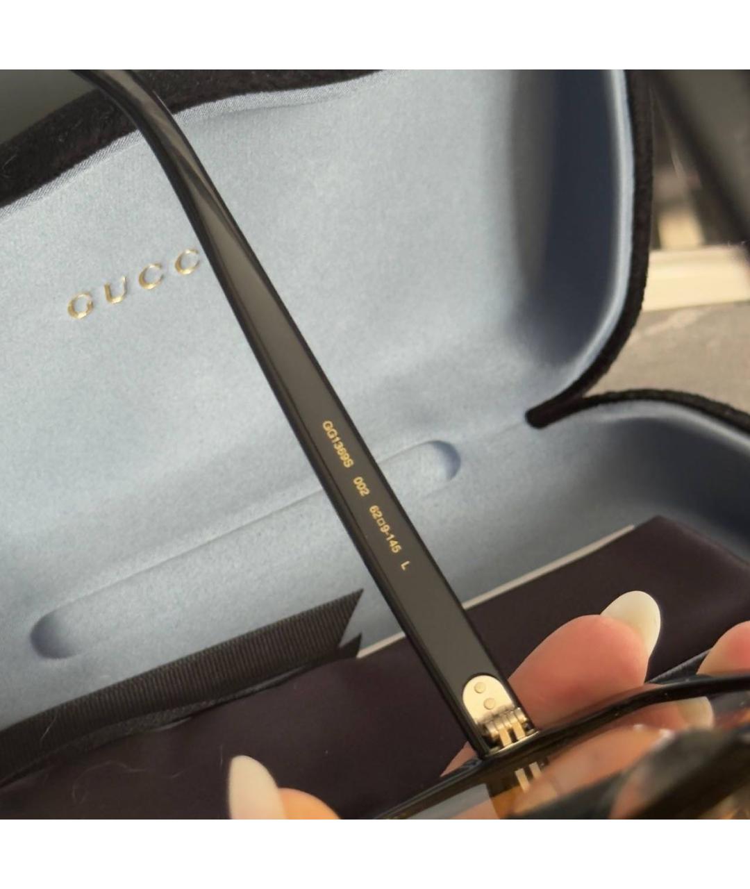 GUCCI Черные пластиковые солнцезащитные очки, фото 6